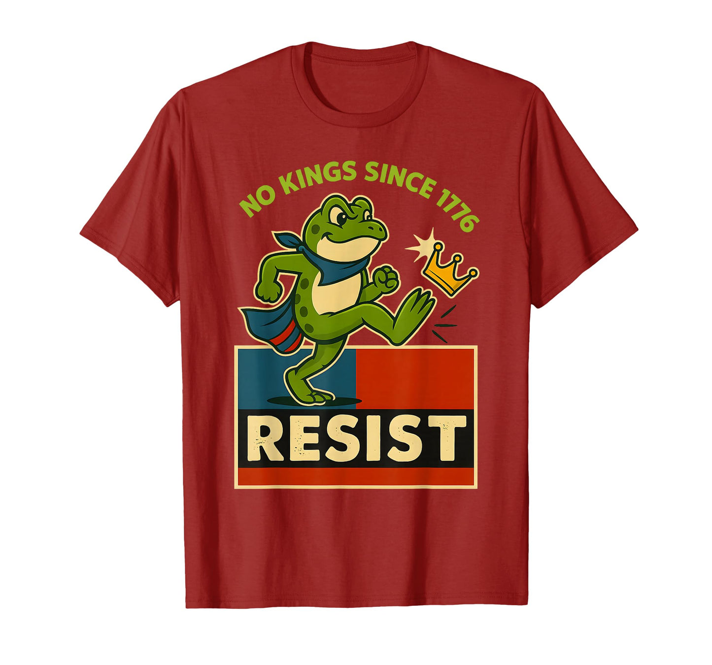 Frog Portland Protest Resist No Kings Since 1776 Vintage T-Shirt