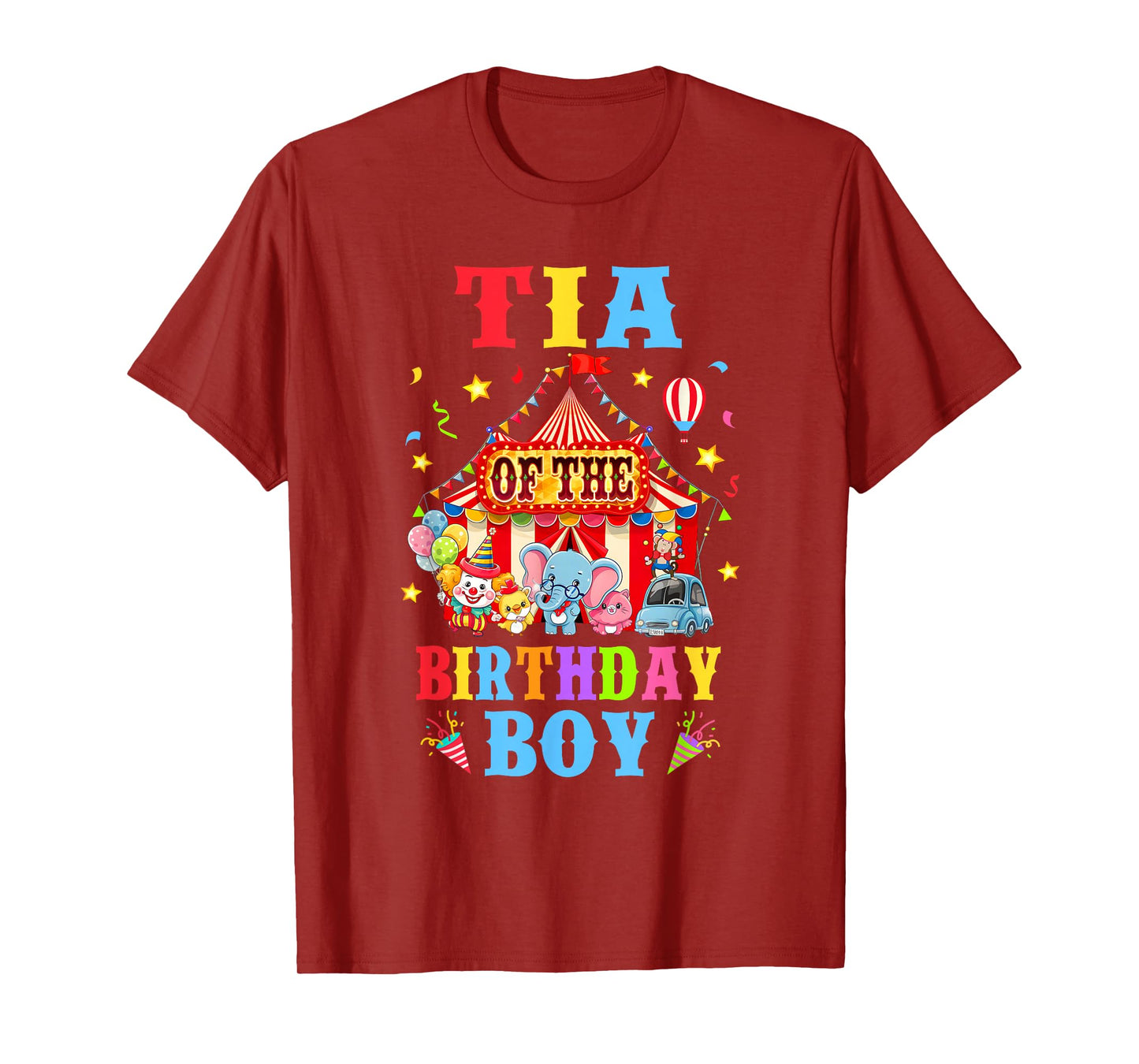 Tia Of The Birthday For Boy Circus Carnival Theme Party T-Shirt