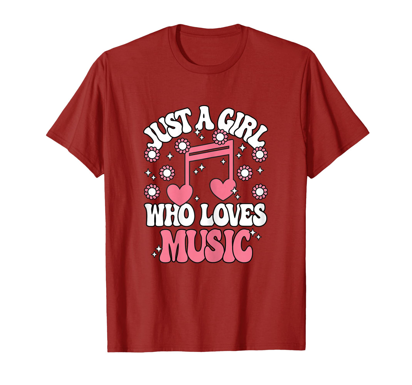 Just A Girl Who Loves Music Cute Music Girls T-Shirt