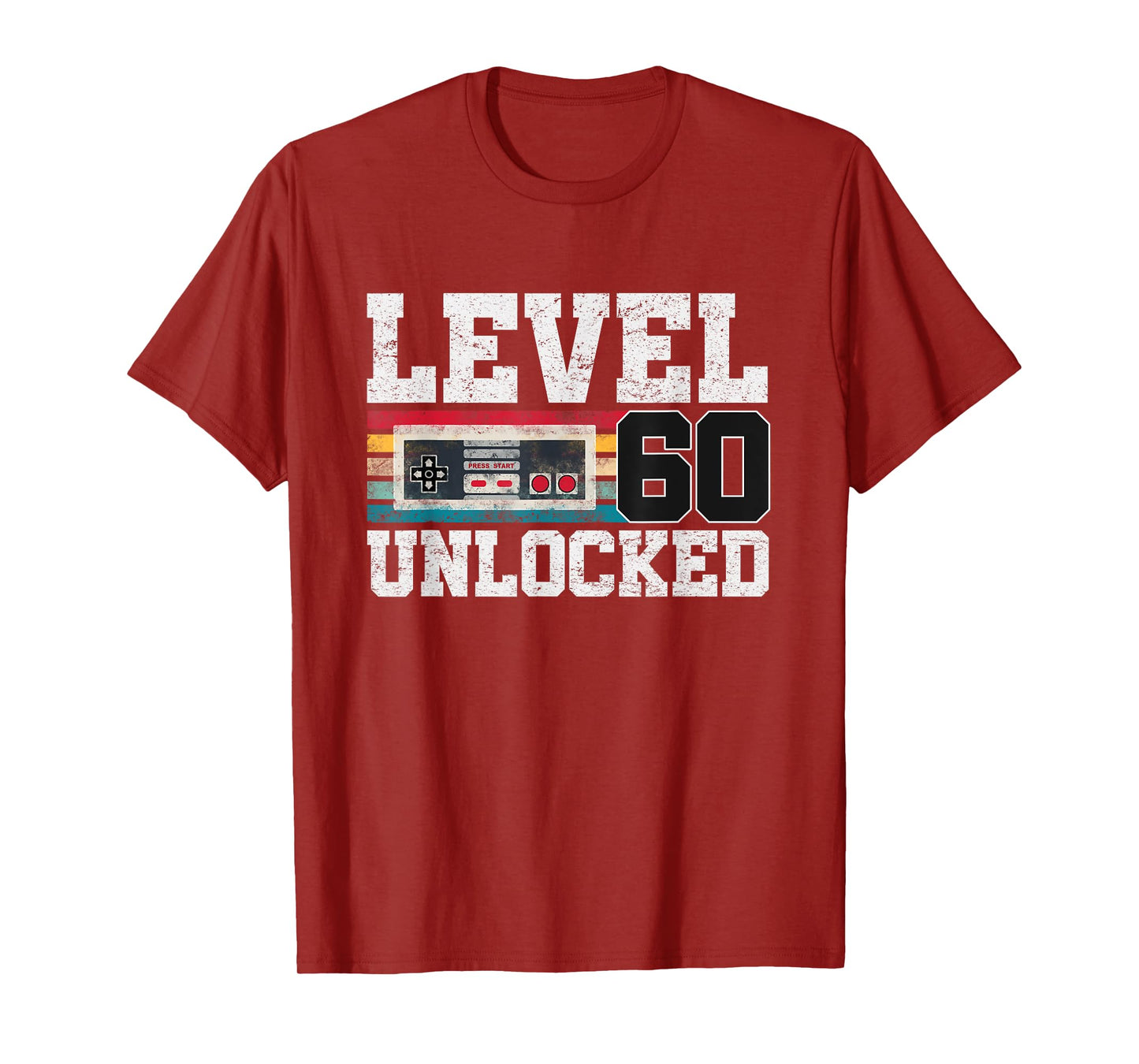 Level 60 Unlocked 60 Year Old Gift Video Gamer 60th Birthday T-Shirt