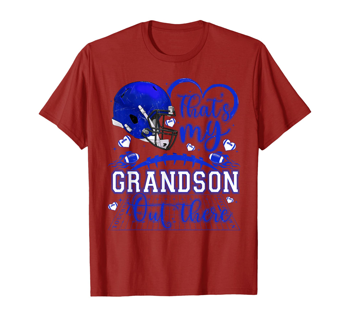 That's My Grandson Out There Game Day Football Family Pride T-Shirt