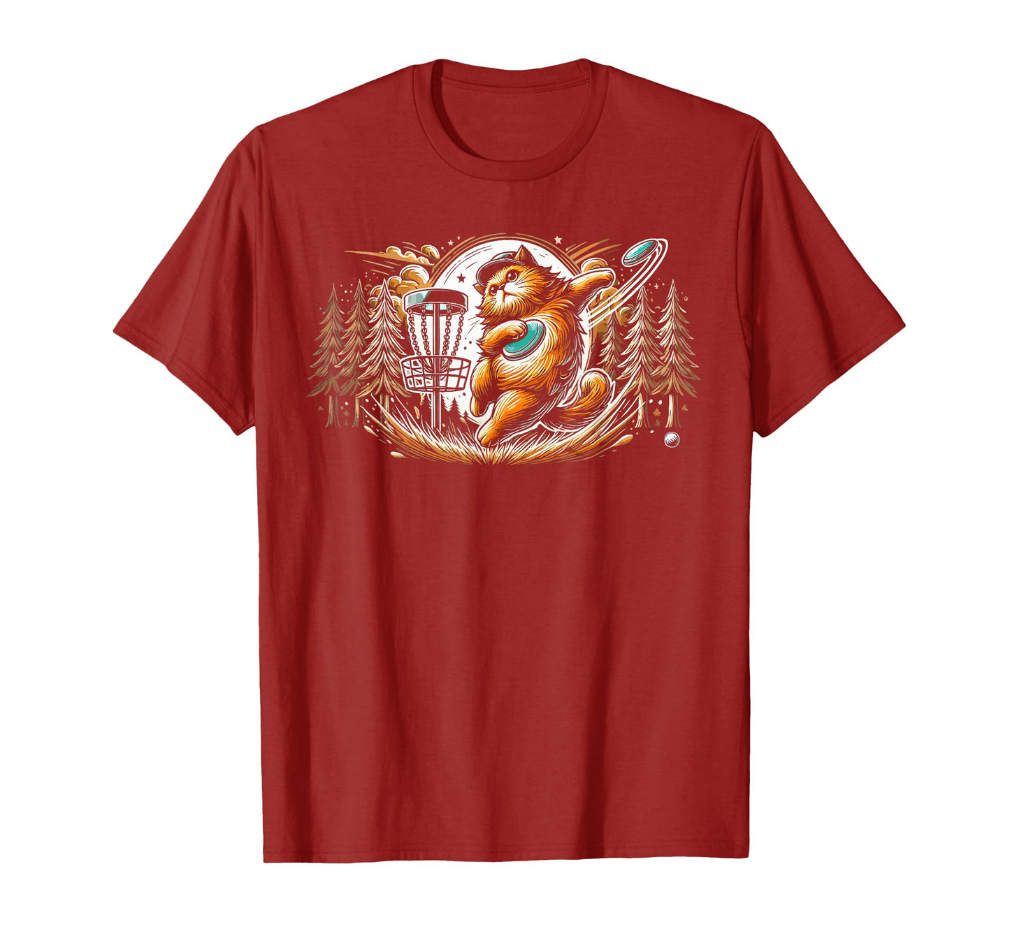 Cat Playing Disc Golf Sports Frolfer Athlete Game Disc Golf T-Shirt