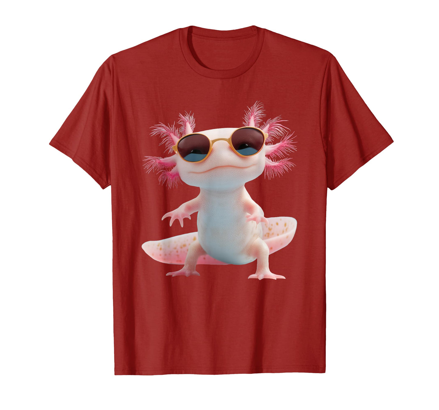 Axolotl Wearing Sunglasses Kawaii Funny Graphic T-Shirt