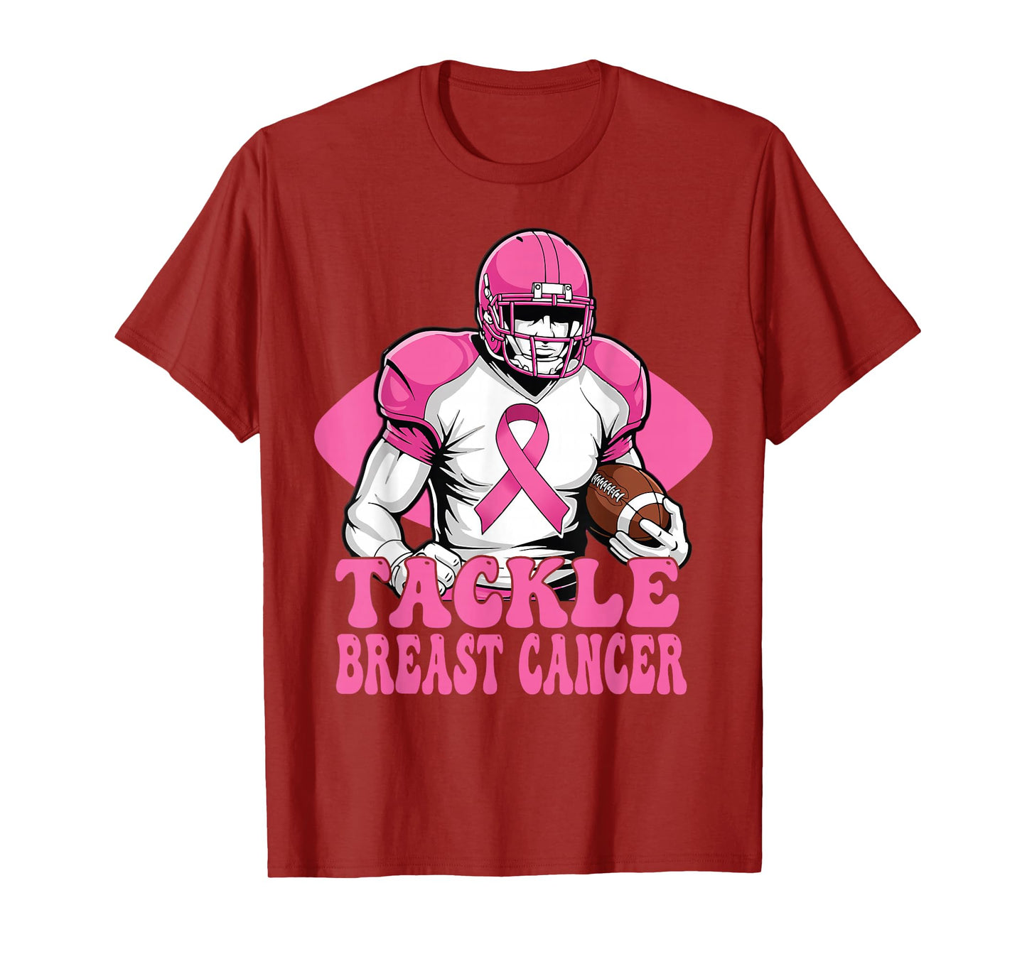 Tackle Breast Cancer Awareness American Football Women Kids T-Shirt