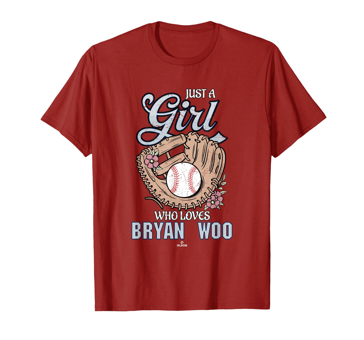 Just a Girl Who Loves Bryan Woo Seattle Baseball MLBPA T-Shirt