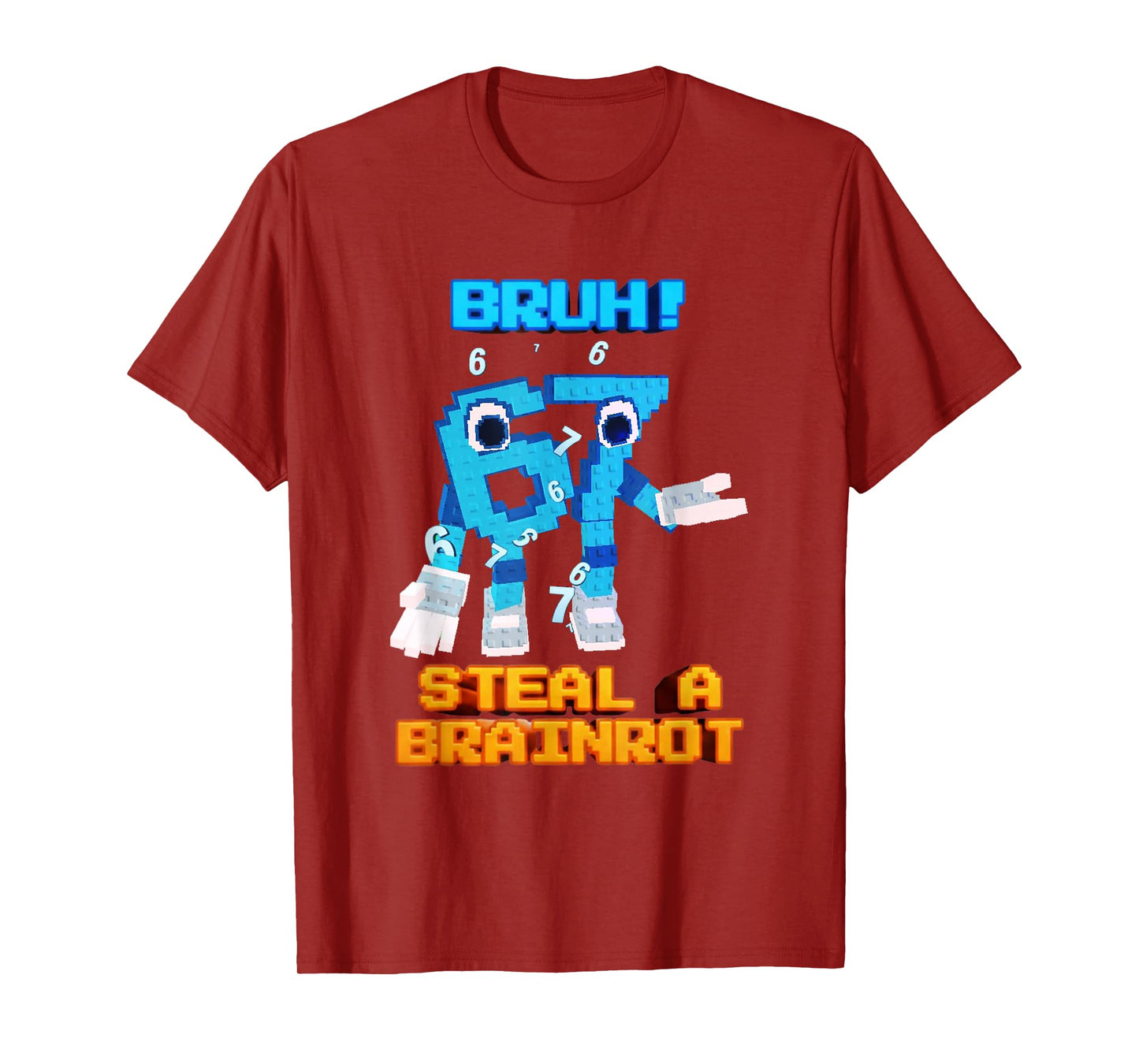 67 Six Seven 6-7 - Funny Steal Brainrot Kids Gaming Meme T-Shirt