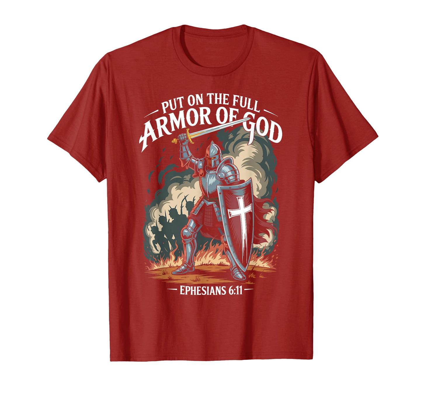 Christian Warrior Armor of God Bible Quote Ephesians 6:11 T-Shirt