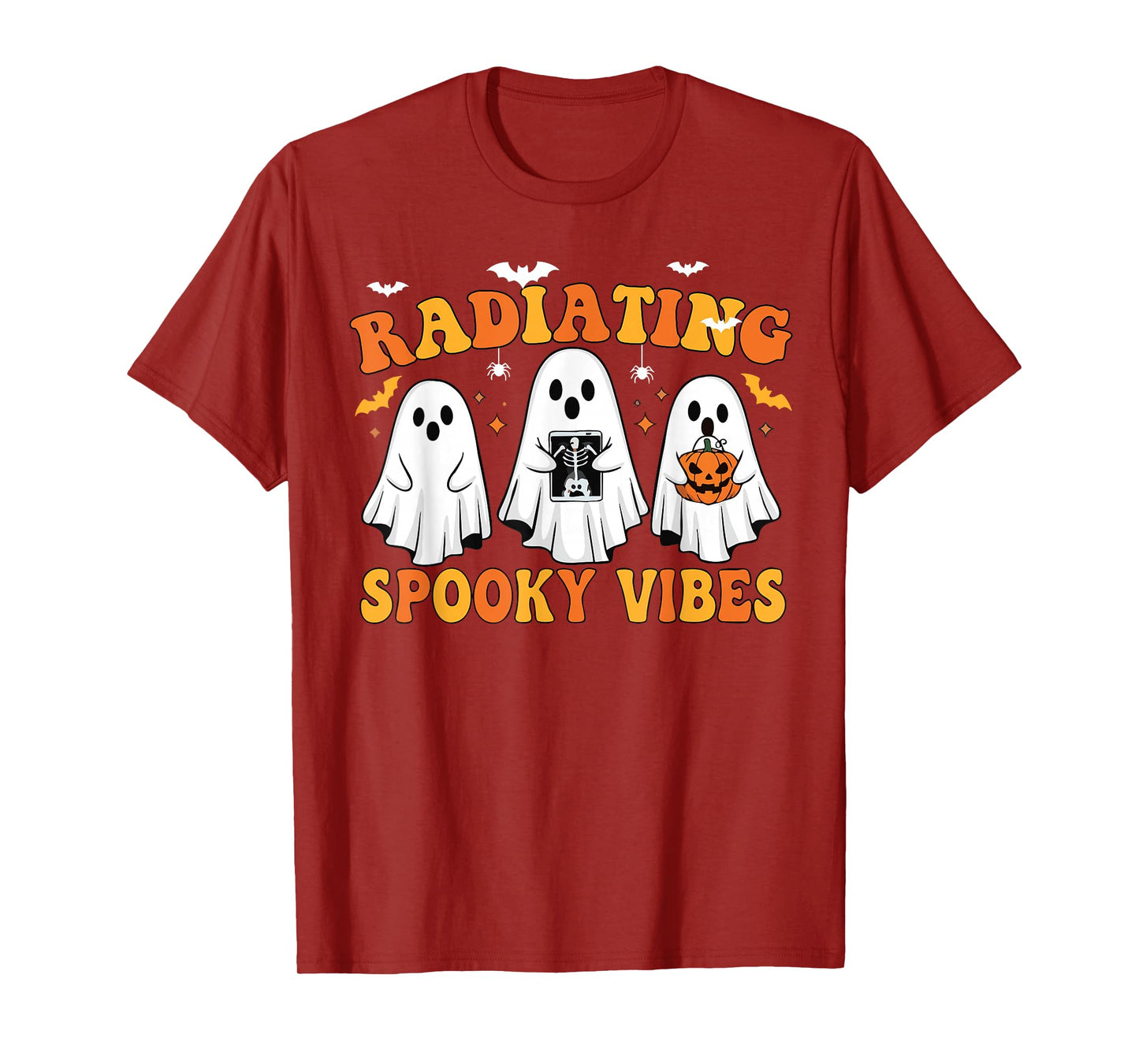 Halloween Radiating Spooky Vibes Ghost X-ray Radiology Tech T-Shirt