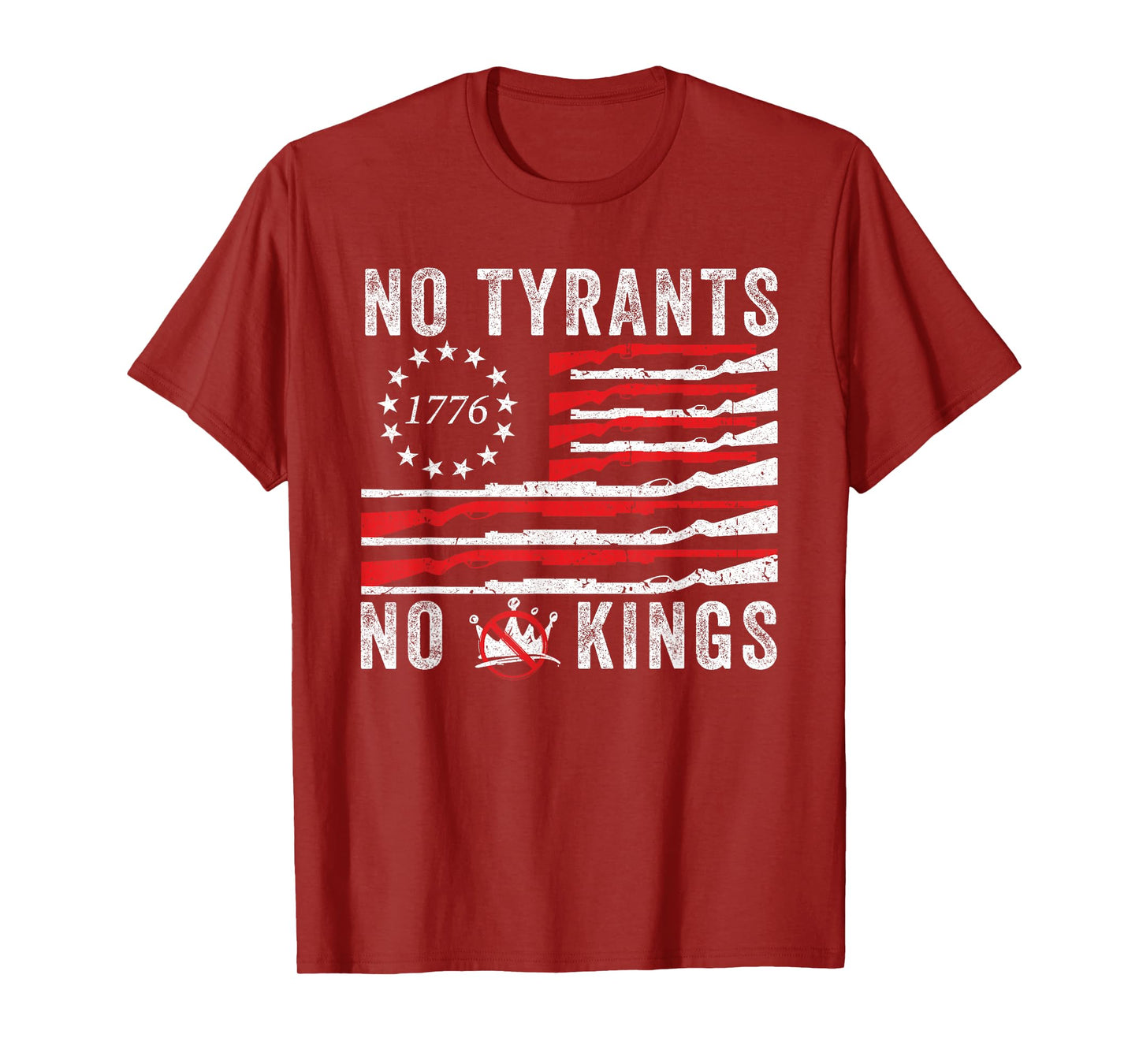 No Tyrants No Kings Liberty 1776 Patriotic T-Shirt