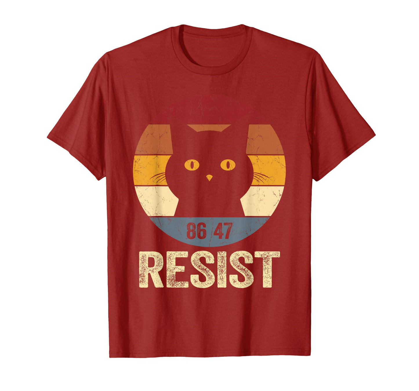 Resist Anti Trump Tee Retro Resist Anti Trump Cat 86 47 T-Shirt