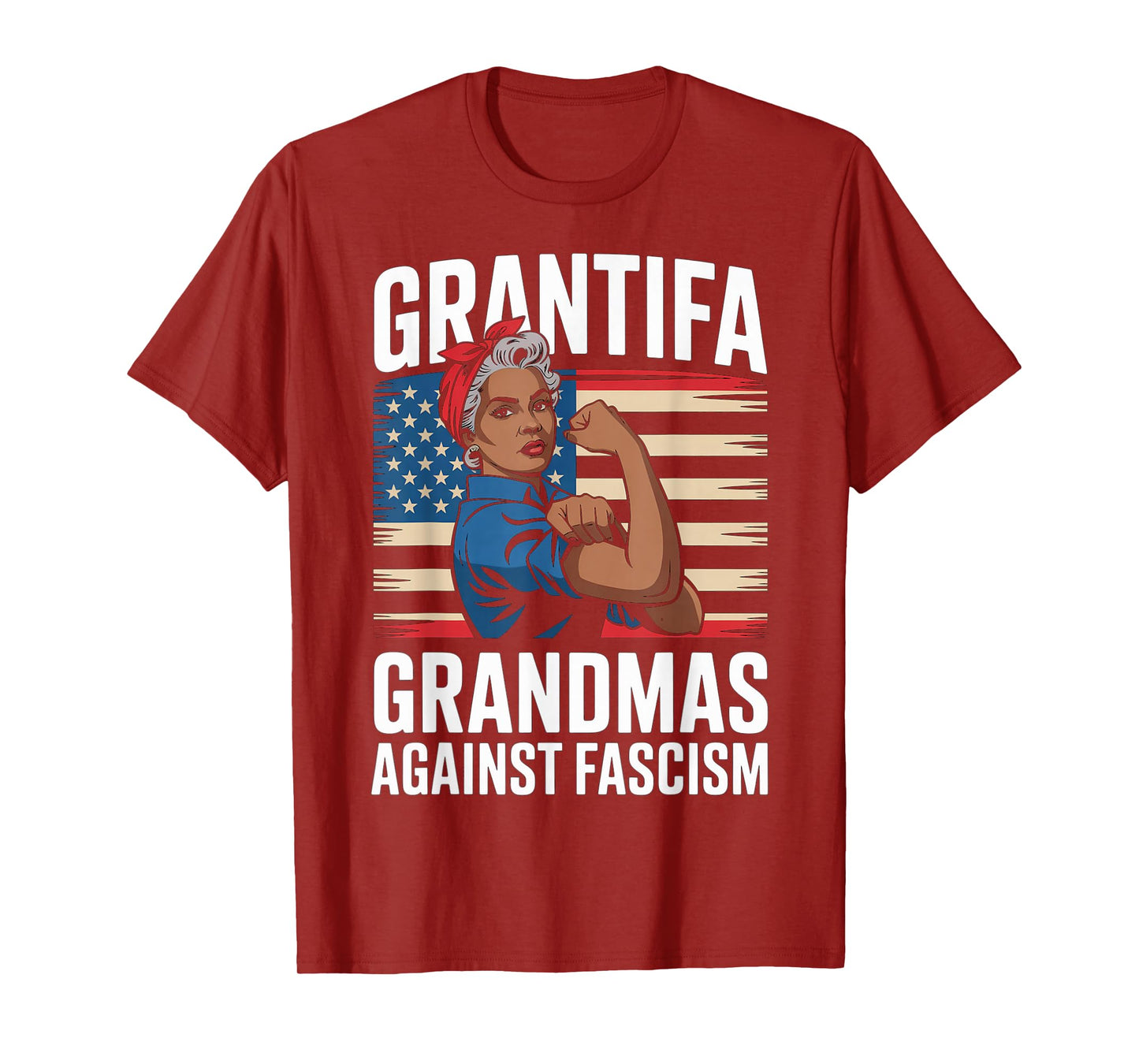 Grantifa Black Grandmas Against Fascism Flag Resist No Kings T-Shirt