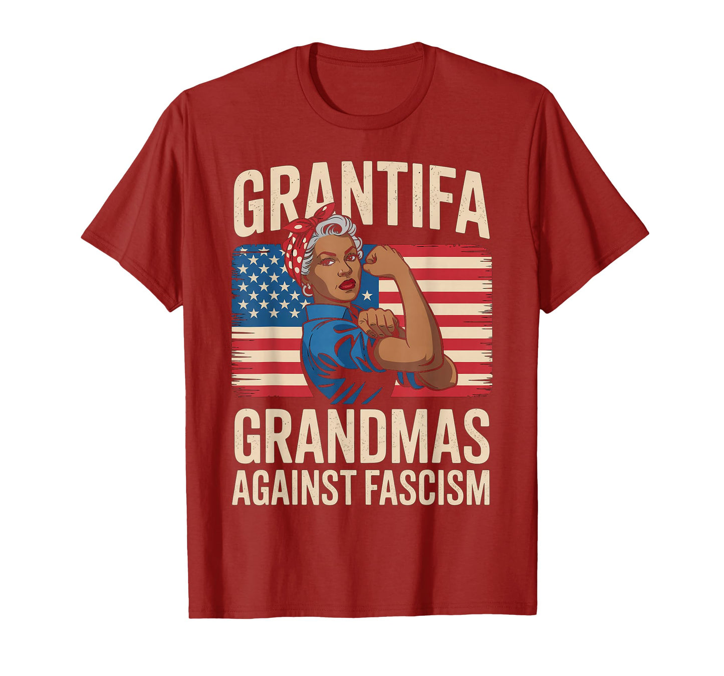 Grantifa Black Grandmas Against Fascism Flag Resist No Kings T-Shirt