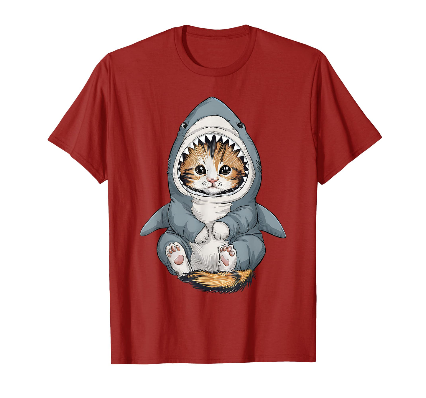 Cute Kitten in a Shark Costume Kitty My Cat is a Shark T-Shirt