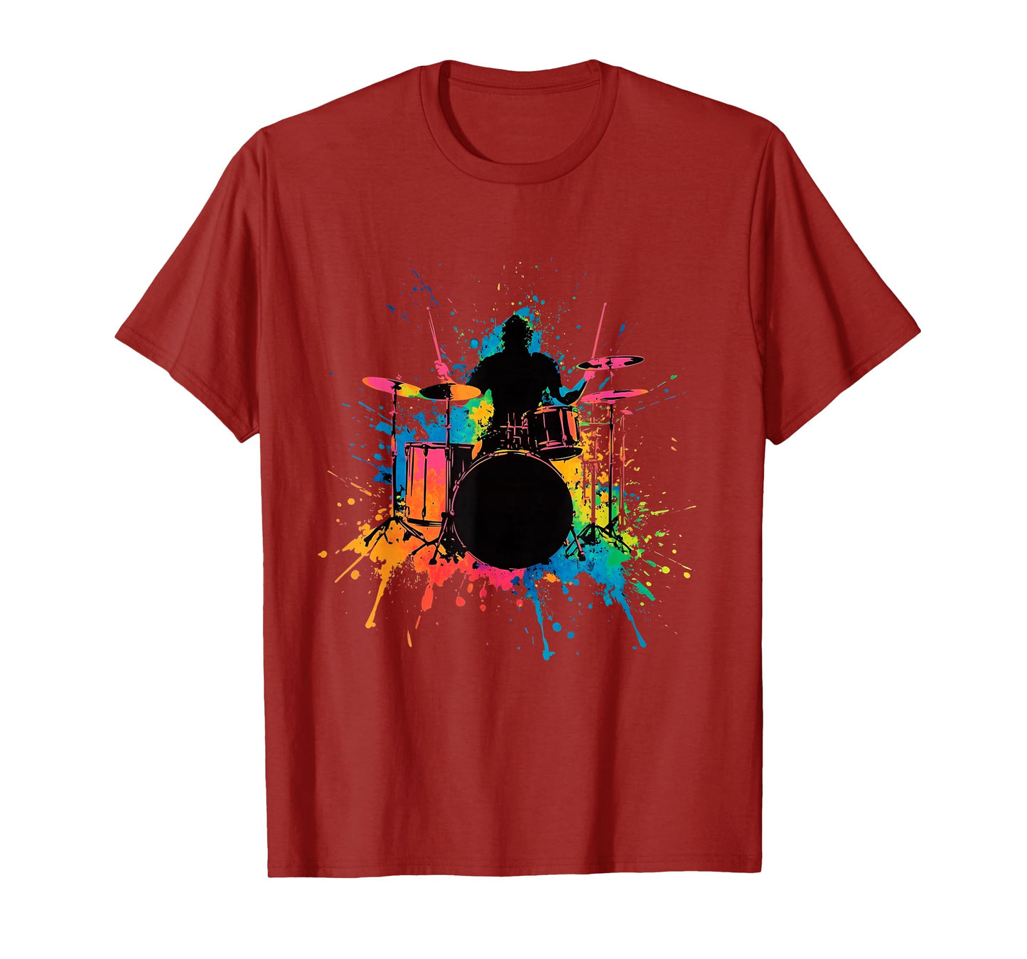Drummer Colorful Drums Drumming Music Lover T-Shirt