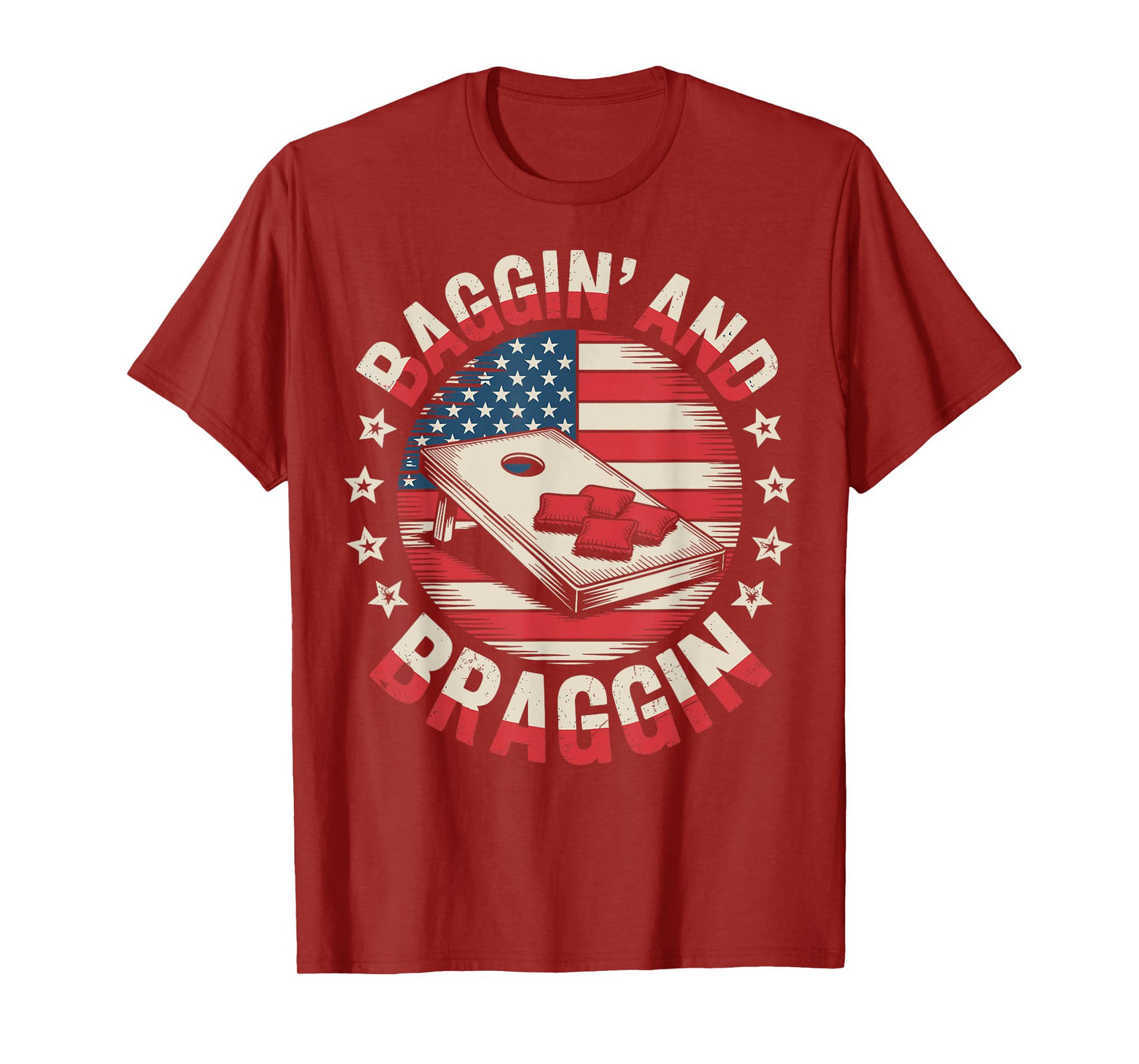 Cornhole Team Champion Bean Bag Baggin' and Braggin T-Shirt