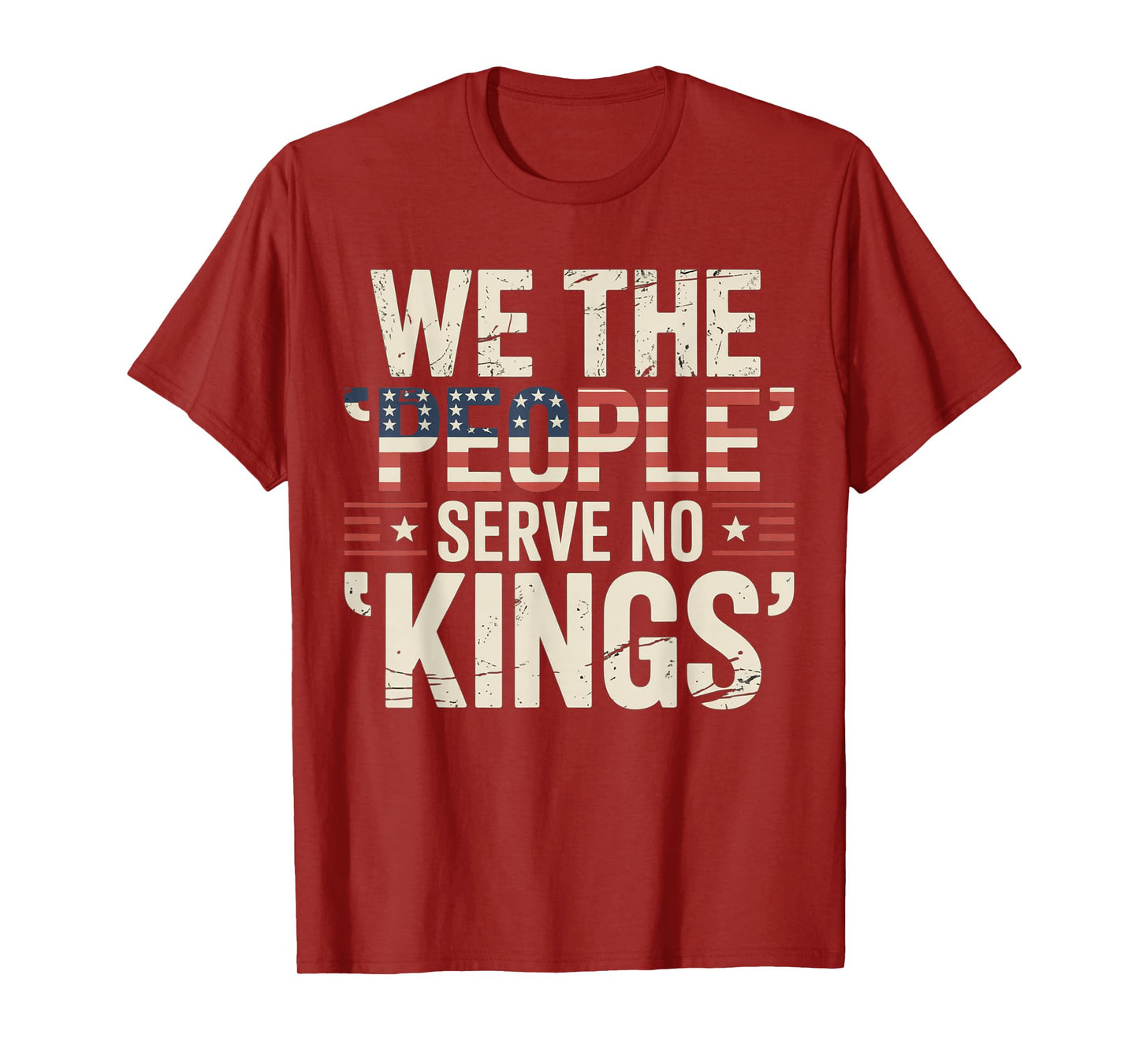 No King Patriotic Freedom for Men Women American Flag T-Shirt