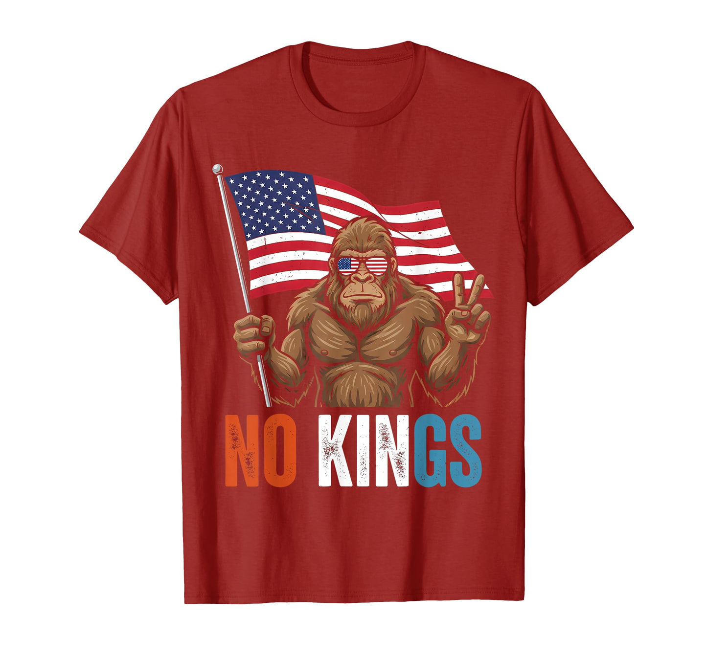 No Kings in America Bigfoot T-Shirt