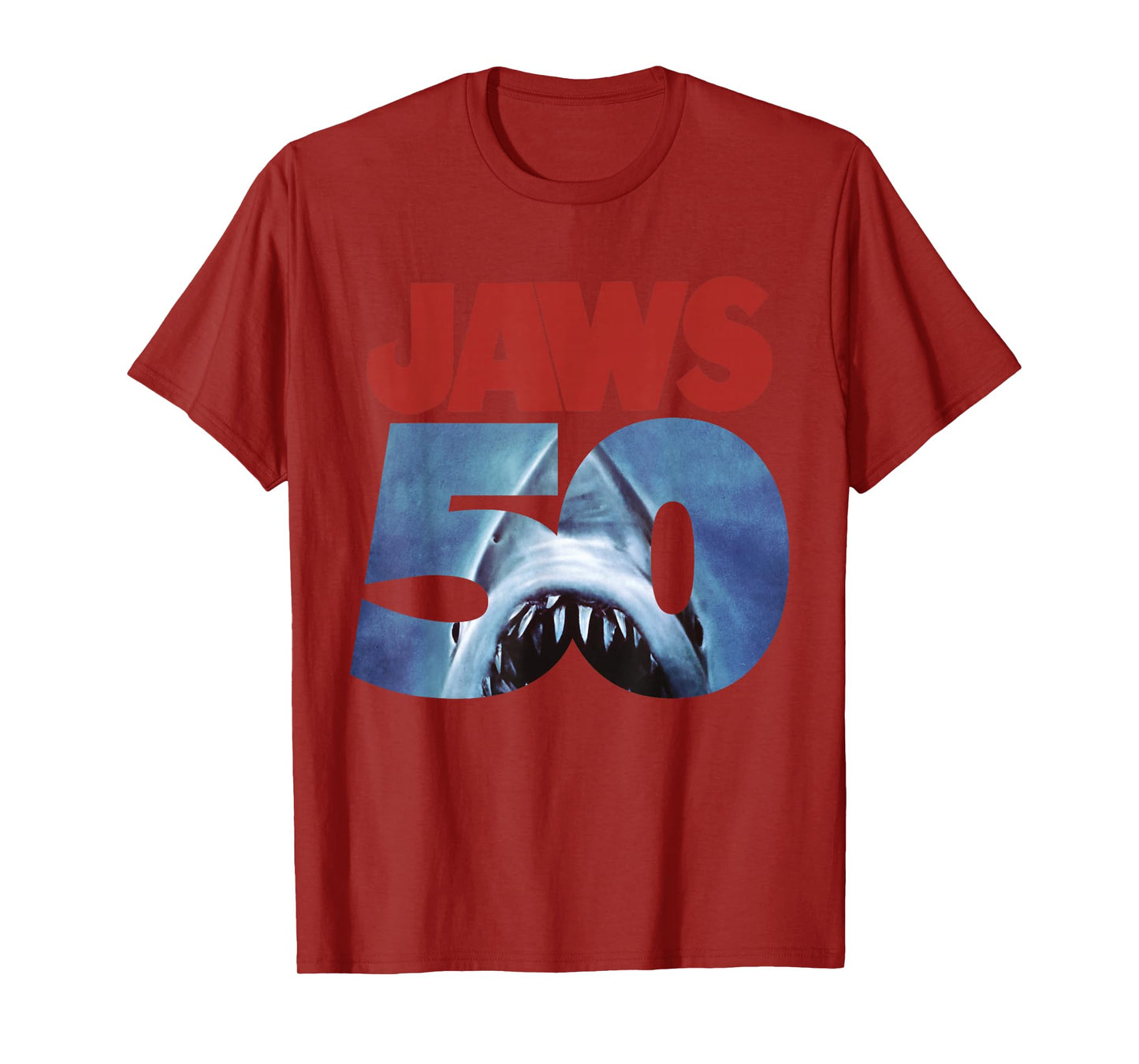 Jaws 50th Anniversary Logo Front & Back T-Shirt