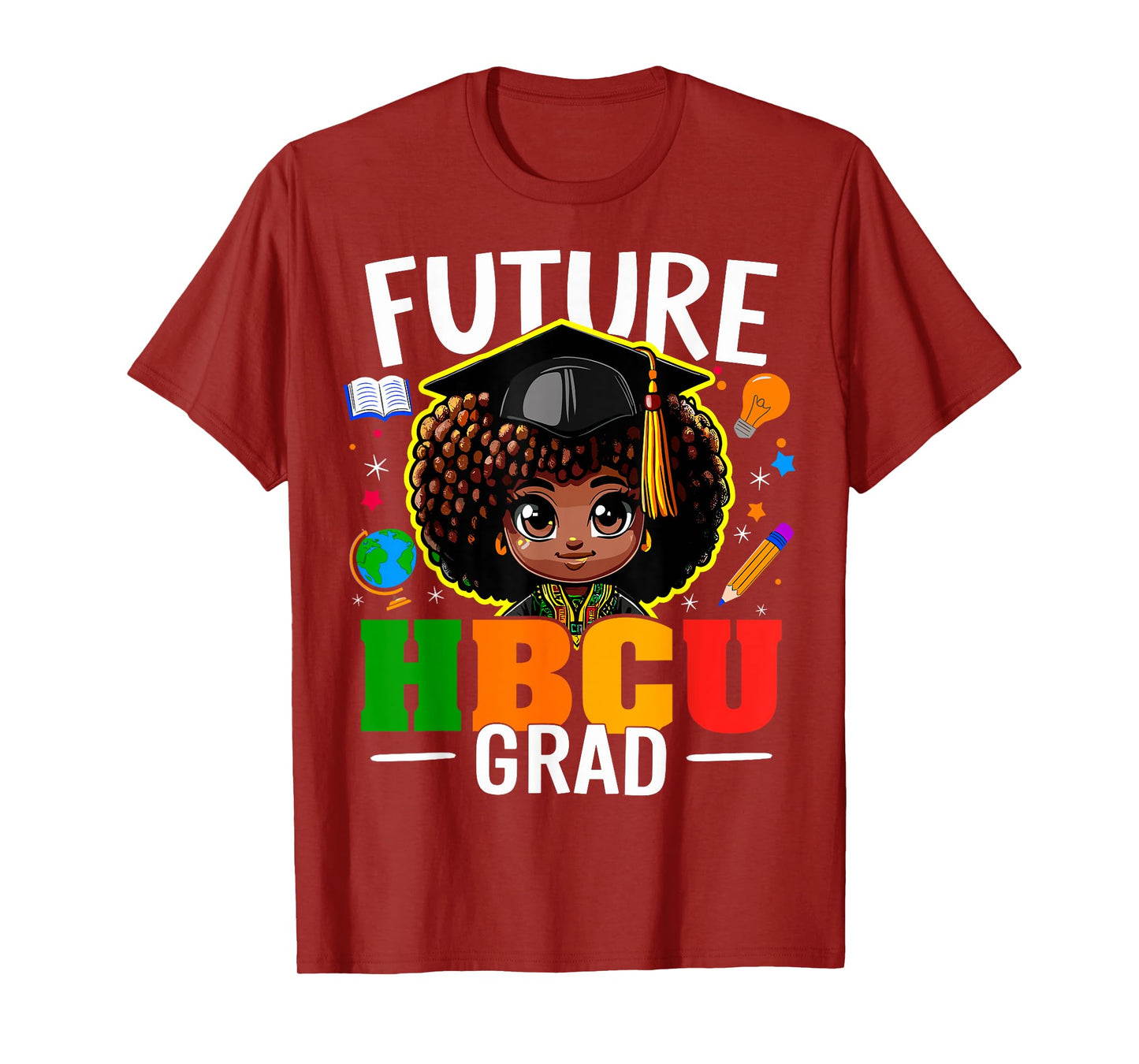Future Hbcu Grad Kids Afro Girl Black History Month T-Shirt