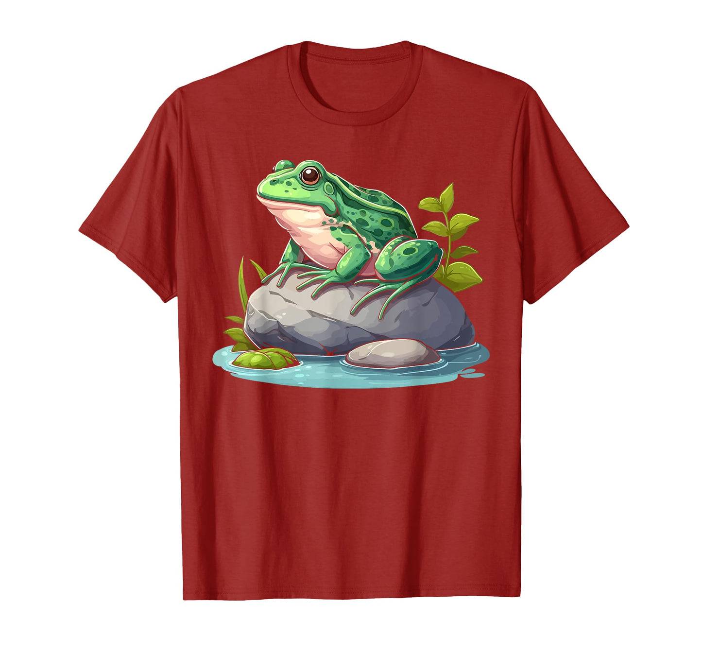 Frog Sitting On A Rock Funny Frog Lovers T-Shirt