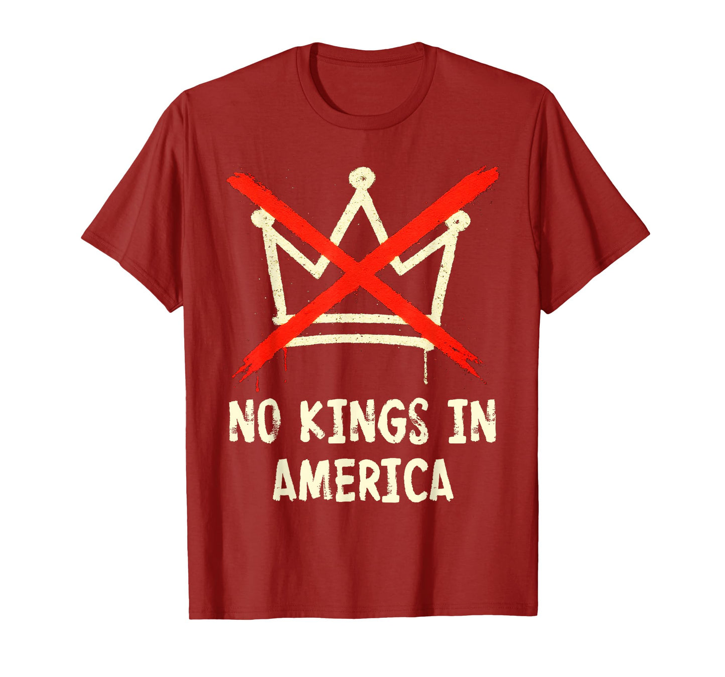 No Kings in America, Crown with X Cross Mark T-Shirt