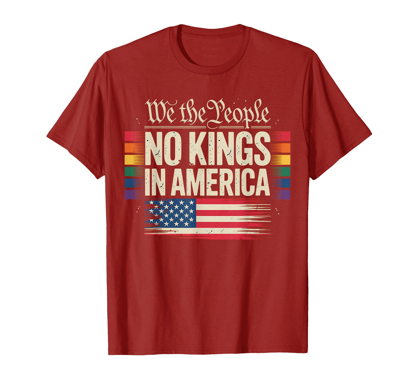 No Kings in America Patriotic Quote T-Shirt