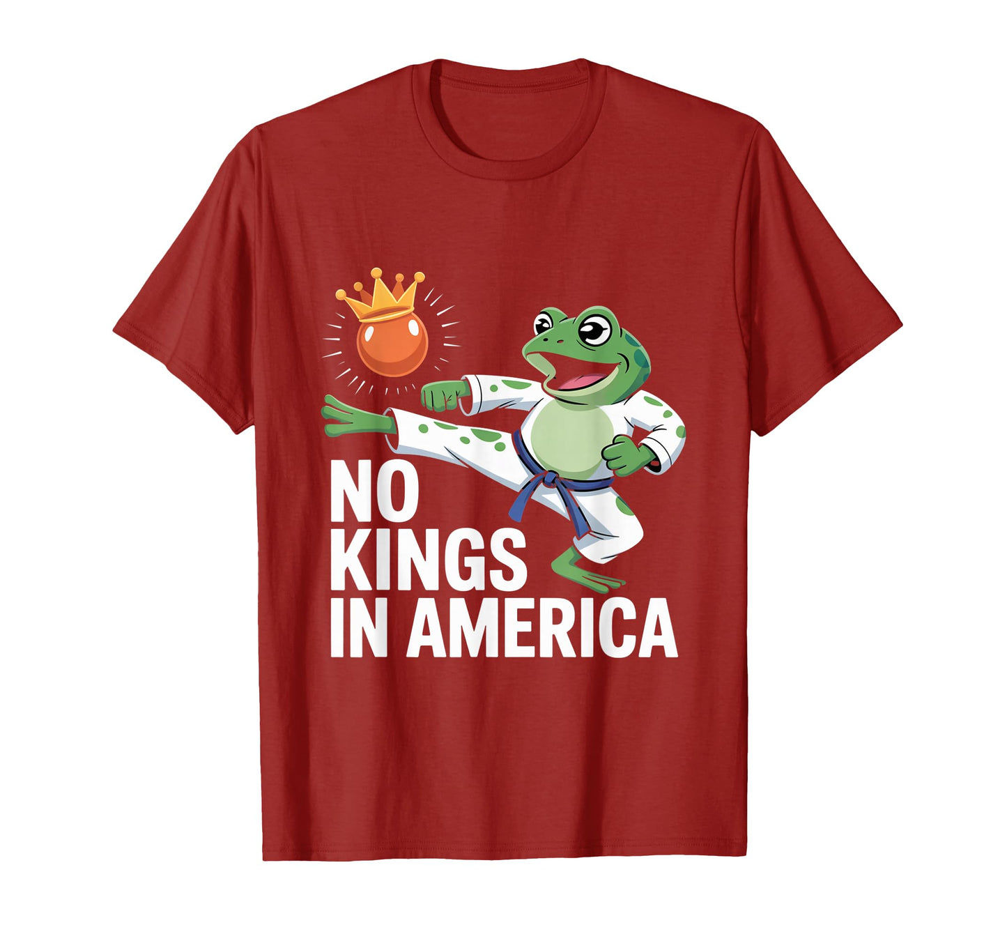 Funny No Kings in America Frog Portland Frog Resist Cool Fun T-Shirt