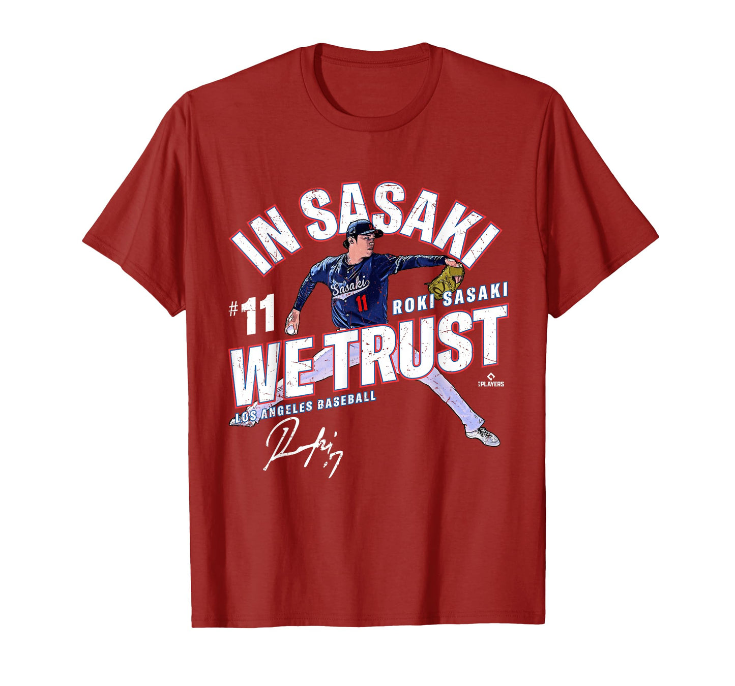 In Sasaki We Trust Roki Sasaki Los Angeles Baseball MLBPA T-Shirt