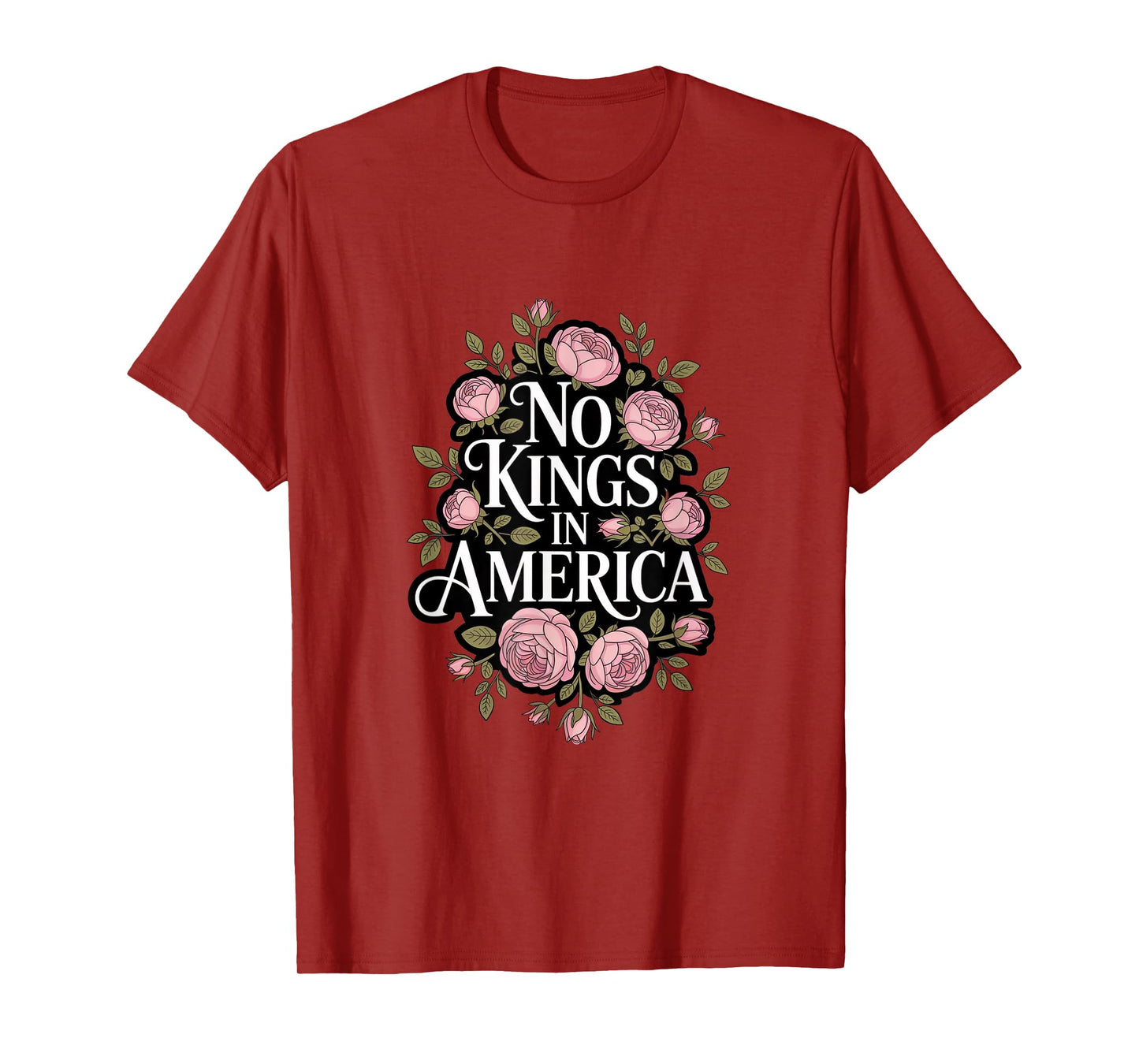Retro Vintage Pink 70s Womens No Kings In America T-Shirt