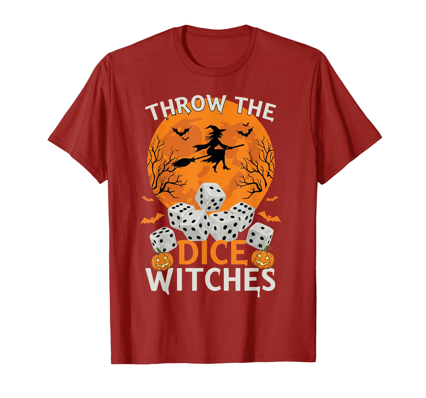 Bunco Halloween Throw The Dice Witches Bunco Game for Women T-Shirt
