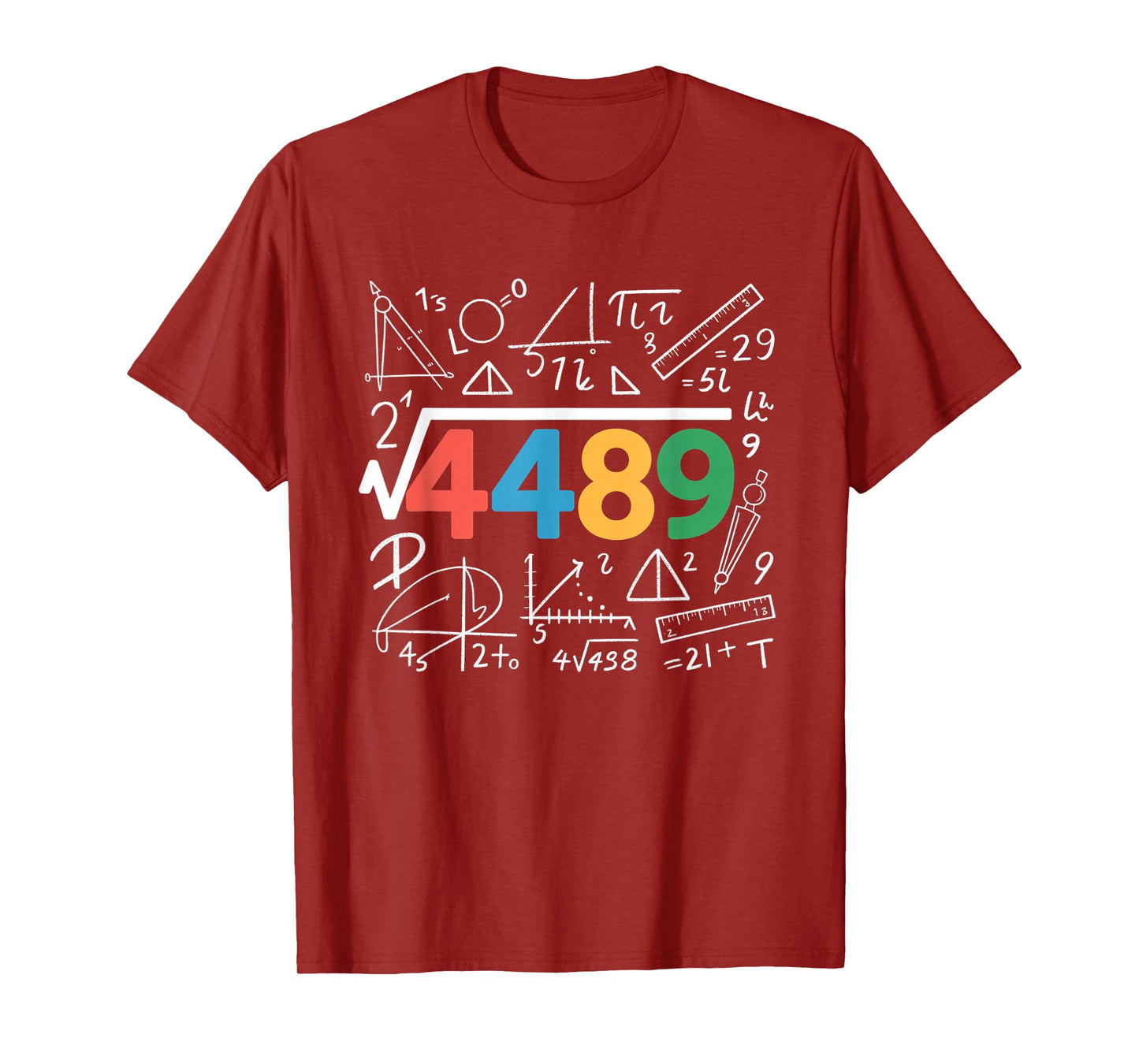 67 Meme Square Root 4489 Slang Six Seven Math Teacher T-Shirt