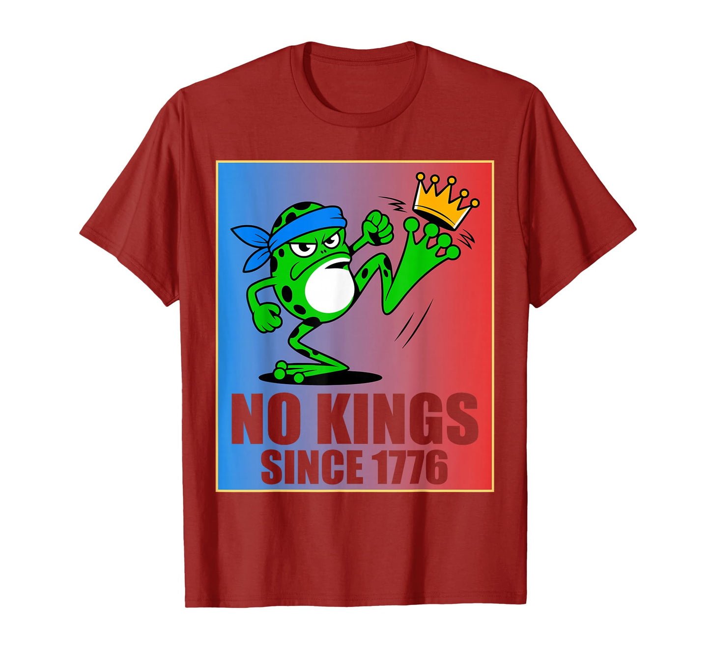 No Kings Since 1776 America Men Women Portland Frog Protest T-Shirt