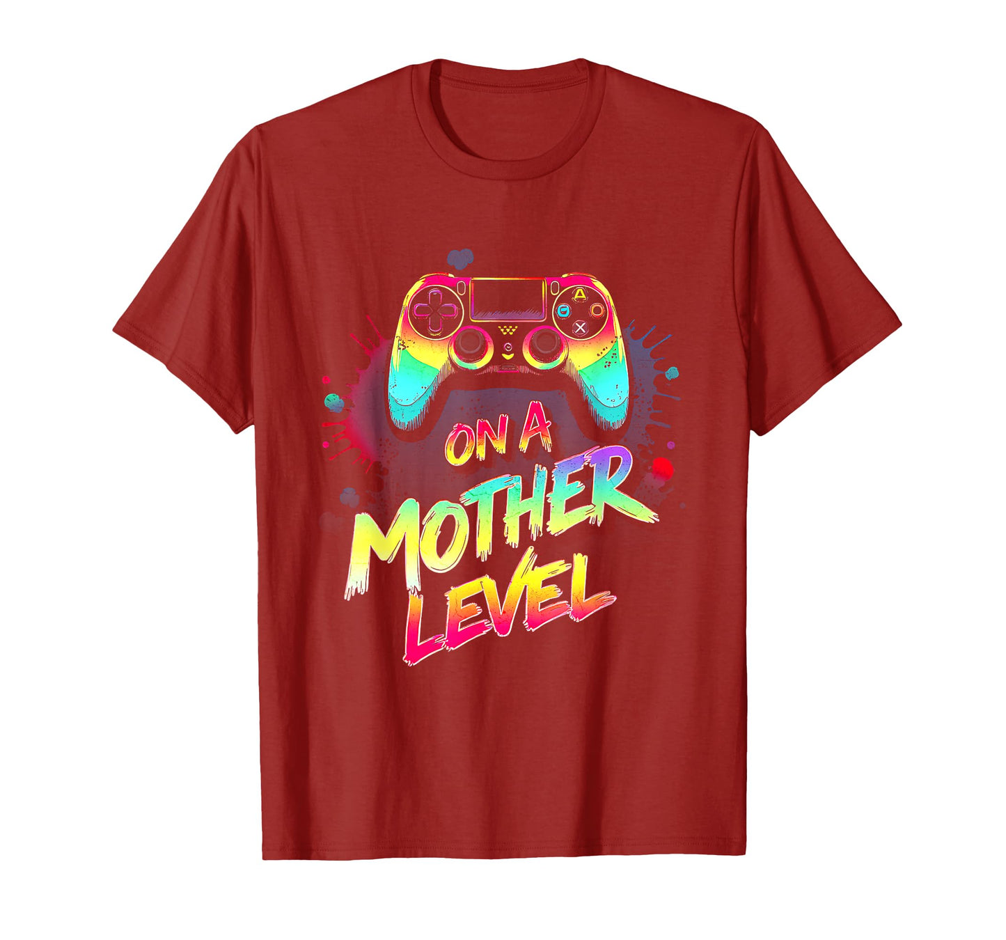 On A Mother Level Up Mothers Day Gamer Mom Retro Controller T-Shirt