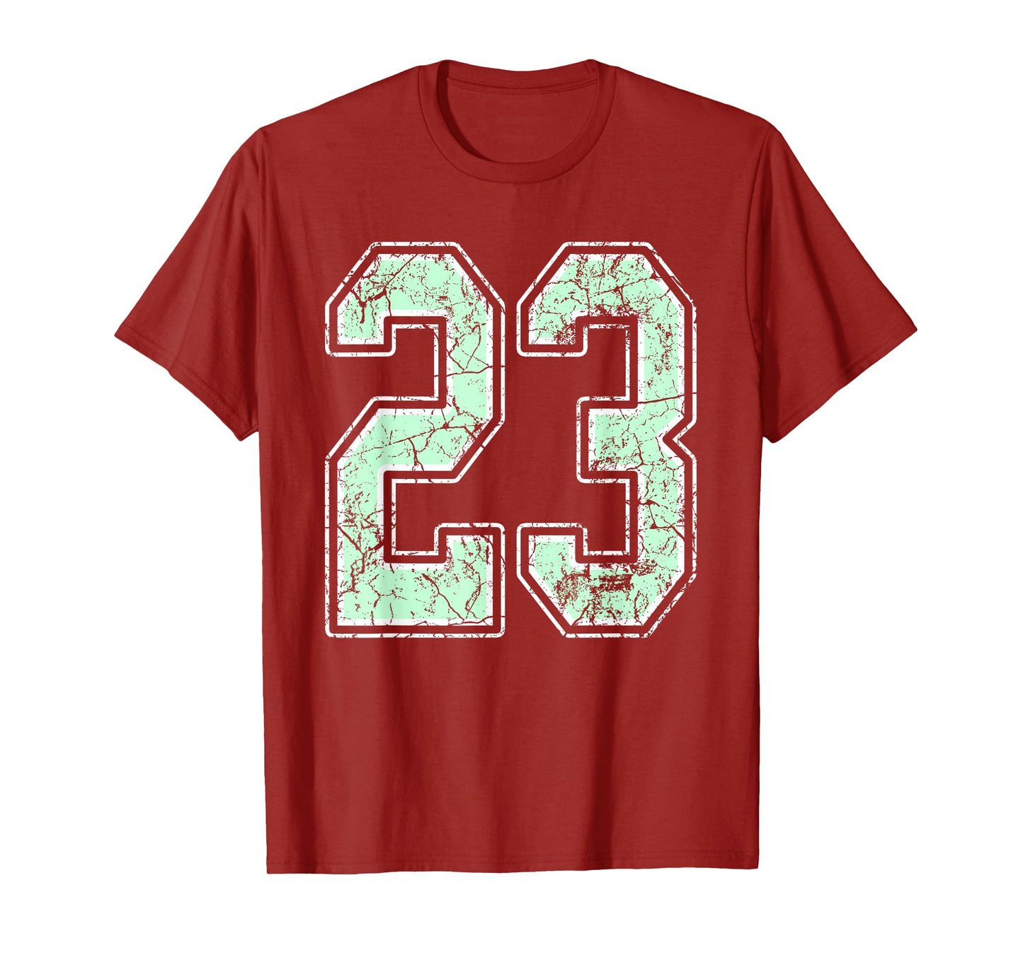 Mint Green White Sports Number 23 Jersey Uniform Player T-Shirt