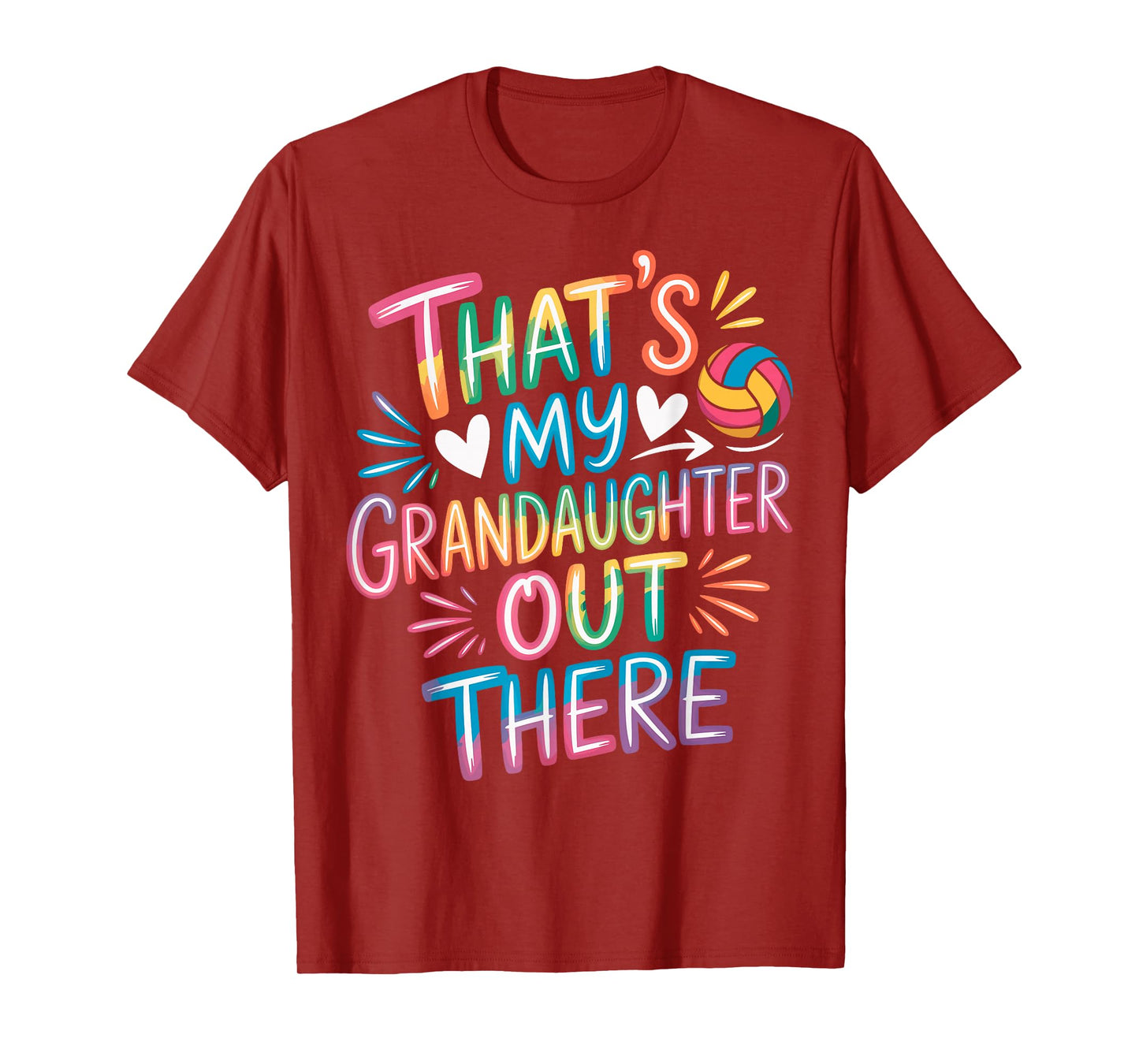 That's My Granddaughter Out There Volleyball Grandma Fan T-Shirt