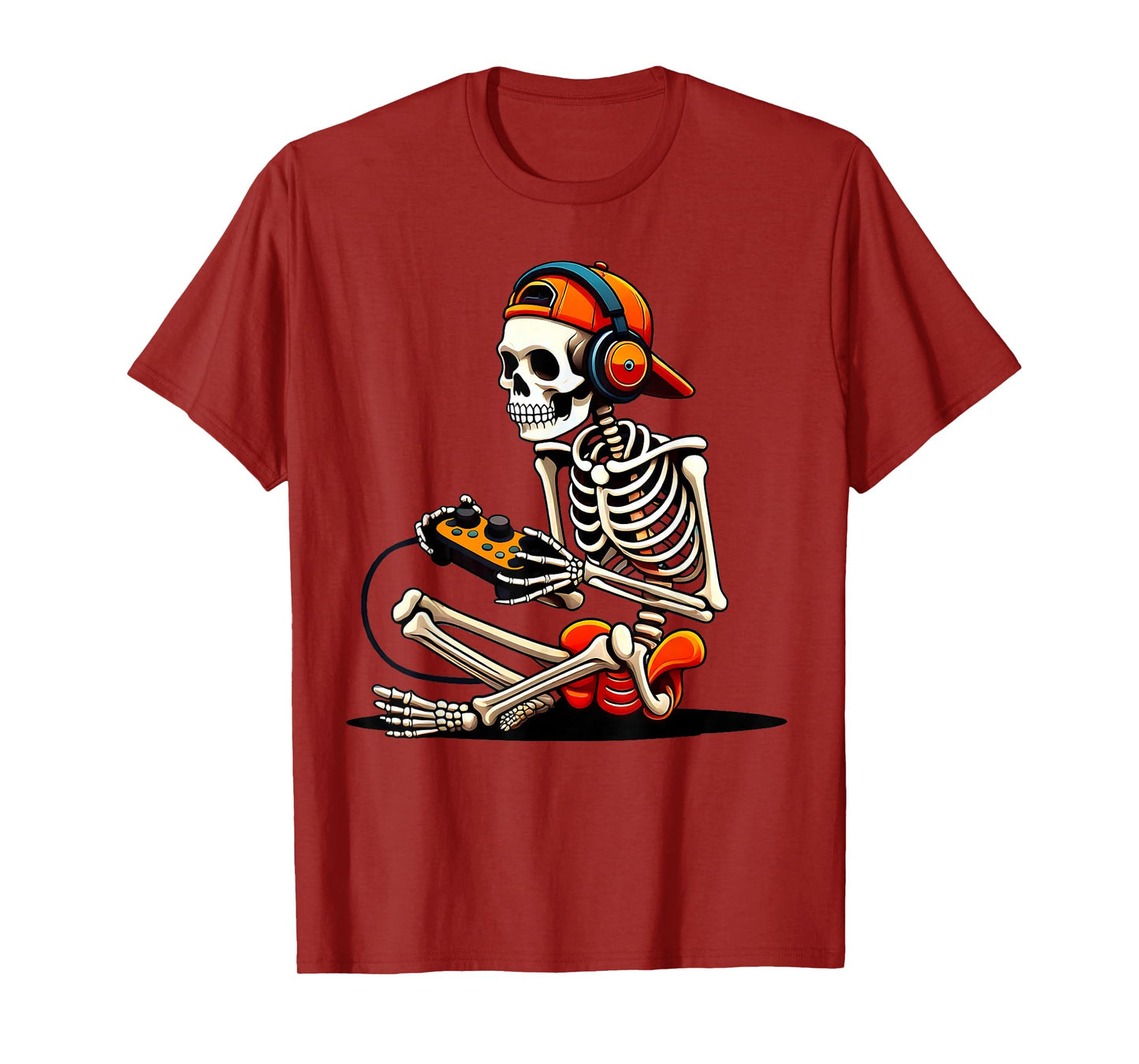 Halloween Skeleton Gamer Video Gaming Funny Gaming Skeleton T-Shirt