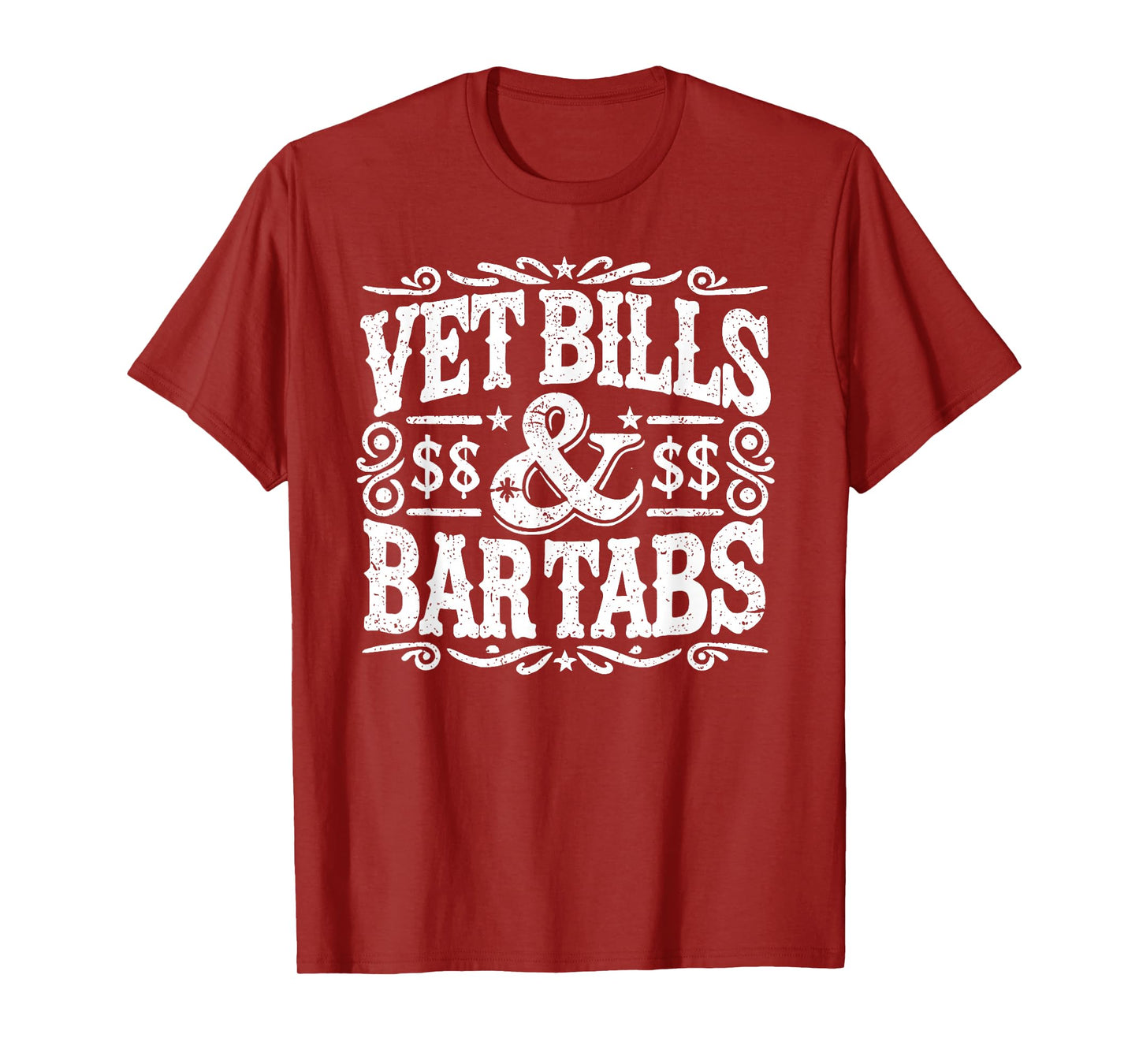 Vet Bills And Bar Tabs Funny Vintage Horse Lovers T-Shirt