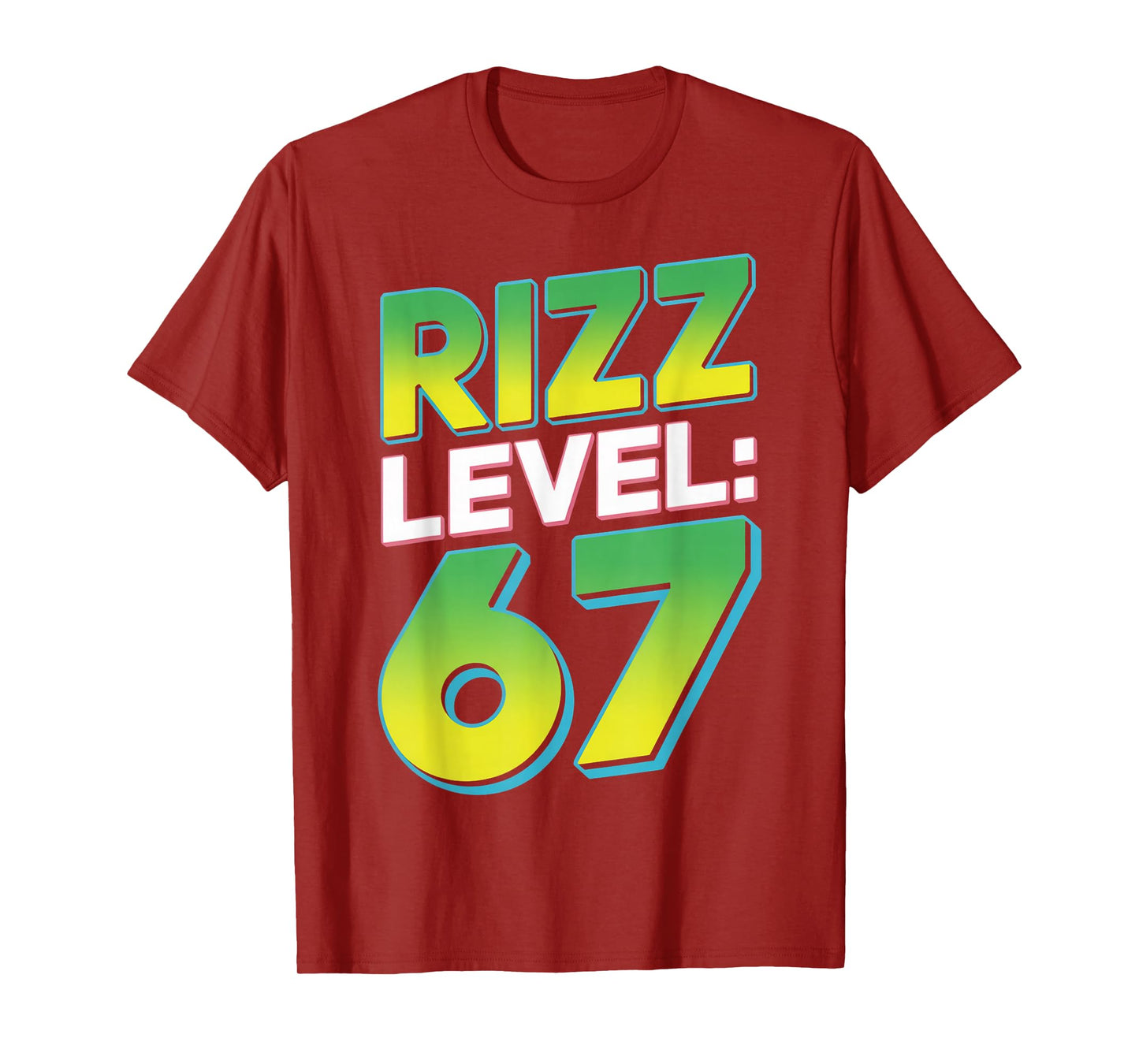 Rizz Level 67 Meme Shirt Youth Trend Six Seven 6 7 Meme 6 7 T-Shirt