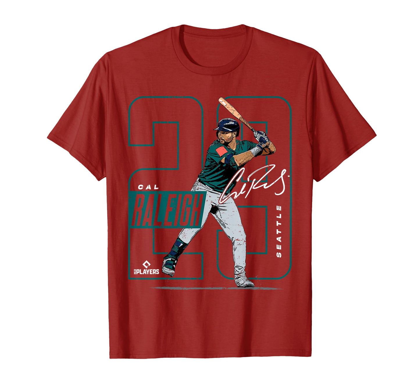 Cal Raleigh | Seattle MLB Baseball Players | MLBCRA202M T-Shirt