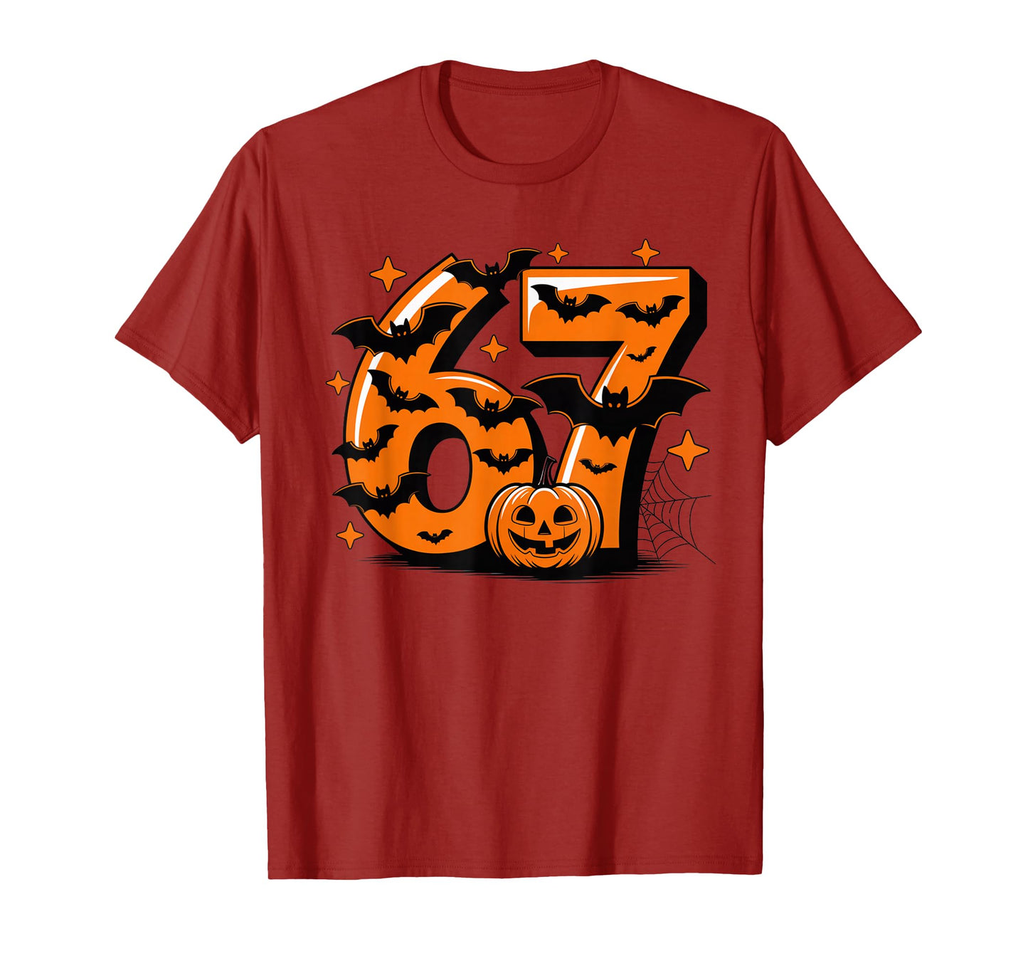 Fun Six Seven 6 7 Meme Design Halloween Funny T-Shirt