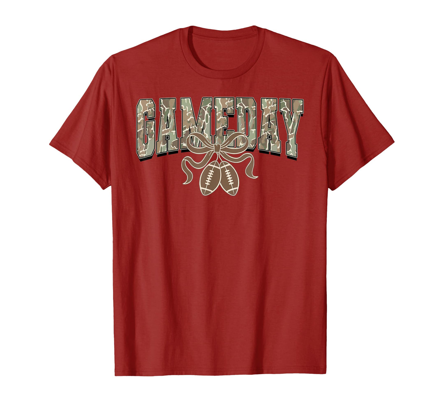 Football Gameday Game Day Camo Flag Patriotic USA Camouflage T-Shirt