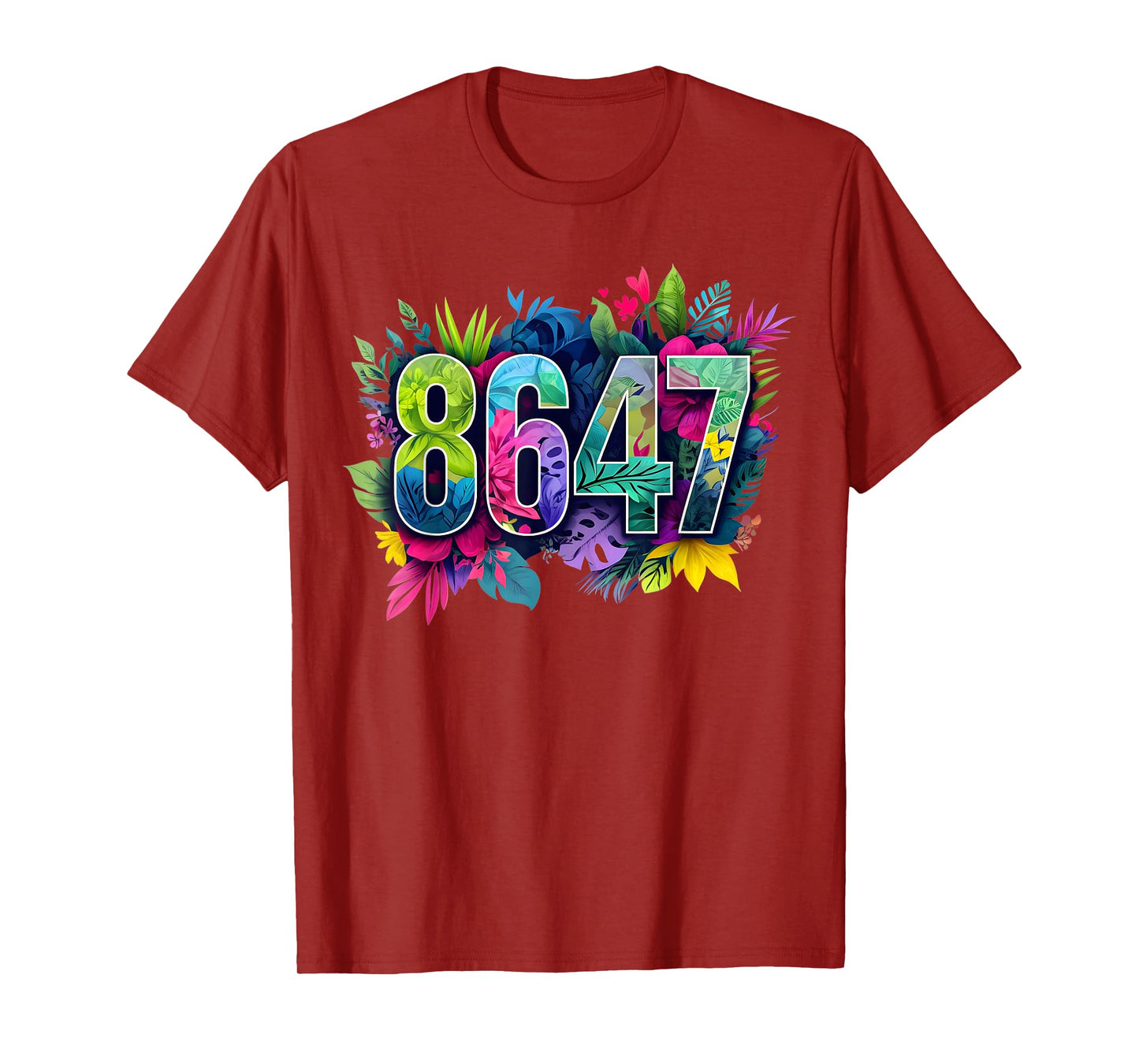 Anti Trump 8647 Floral Resist 86 47 Impeach Trump Impeach 47 T-Shirt