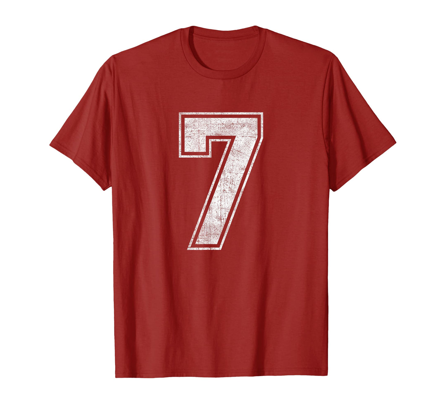 Funny 7 Number Seven Graphic Group Halloween Birthday Retro T-Shirt