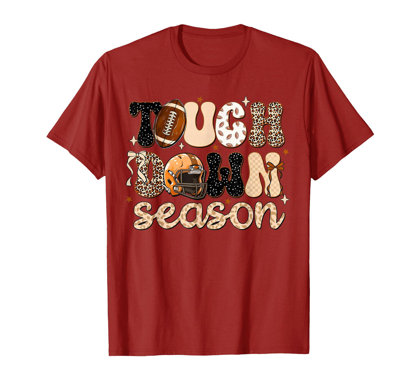 Goose Touch Down Season Fall Game Day Vibes Football Mama T-Shirt
