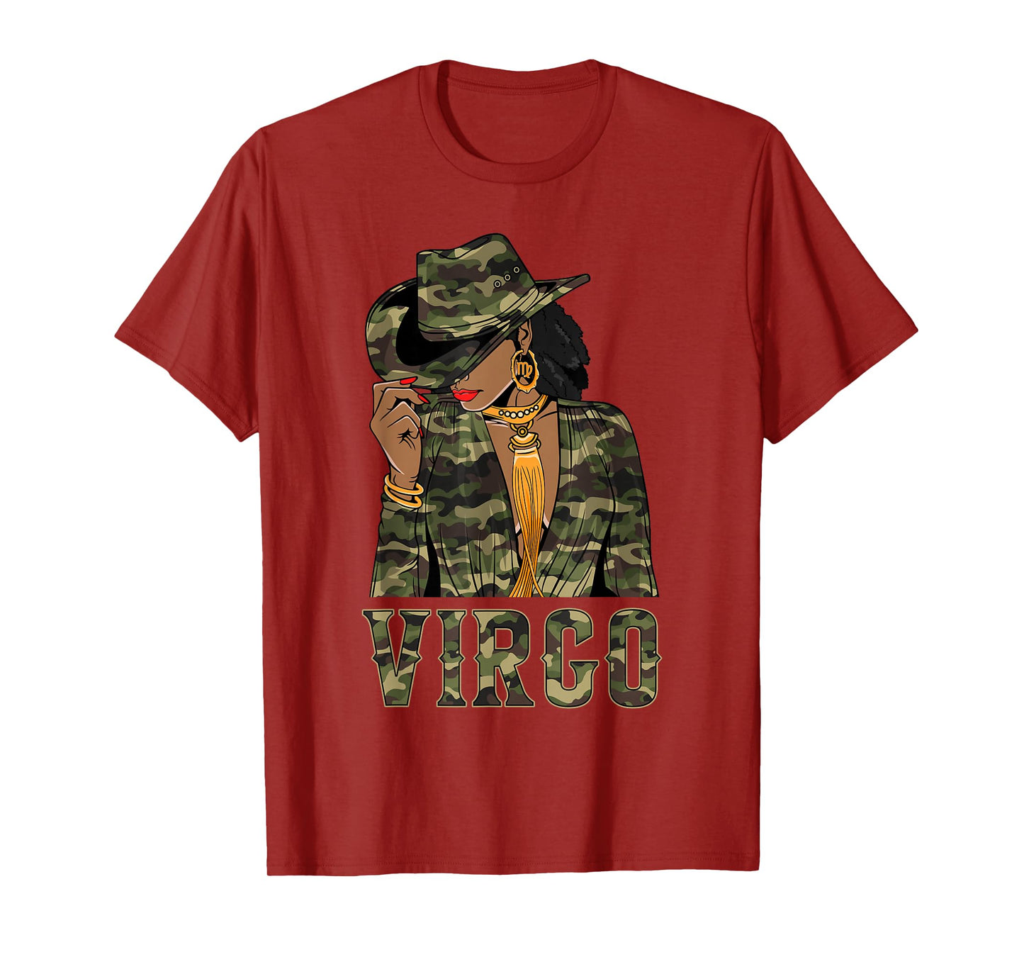 Virgo Black Cowgirl Retro African American Women Zodiac T-Shirt