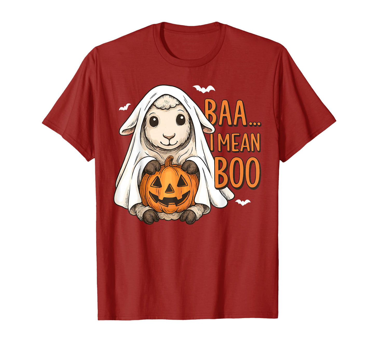 Baa I Mean Boo Ghost Sheep Halloween Ghost Sheep T-Shirt