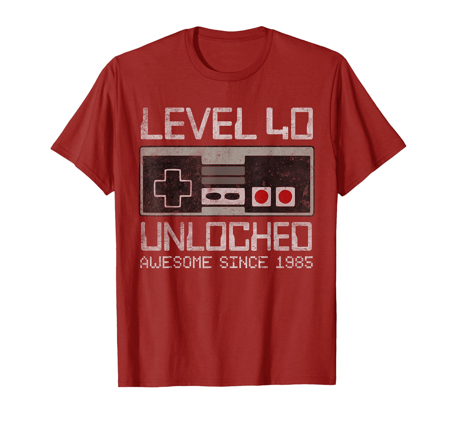 Level 40 Unlocked 40th Birthday 40 Year Old Video Gamer Men T-Shirt