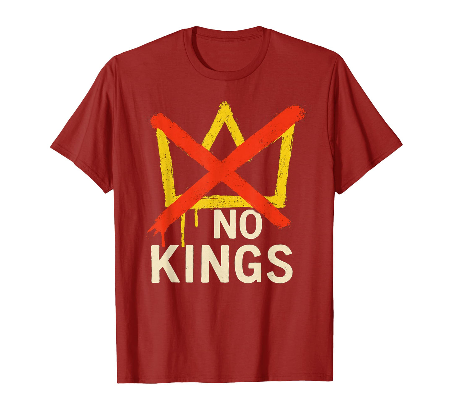 No Kings Protest Sign Defiant Voice Men Women Retro No Kings T-Shirt