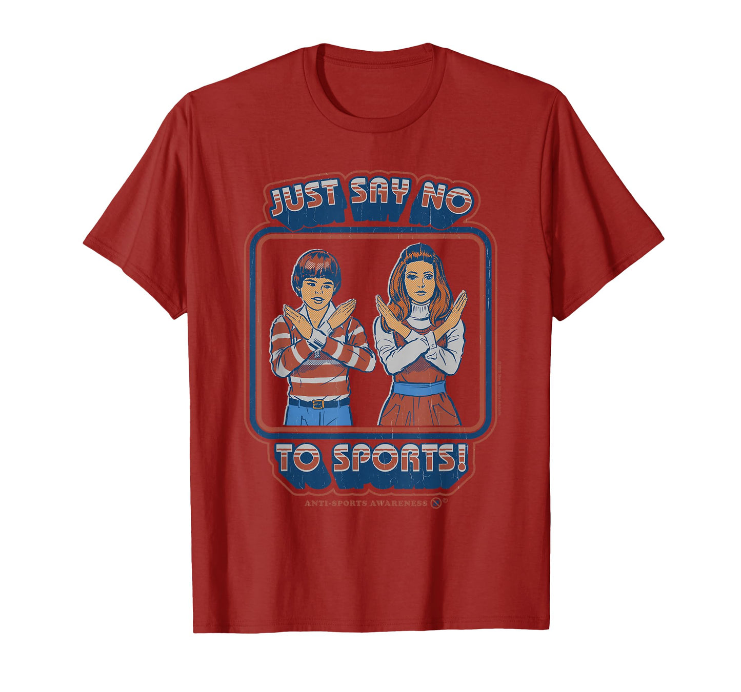 Say No to Sports Sarcastic Retro Vintage Funny Adult Humor T-Shirt
