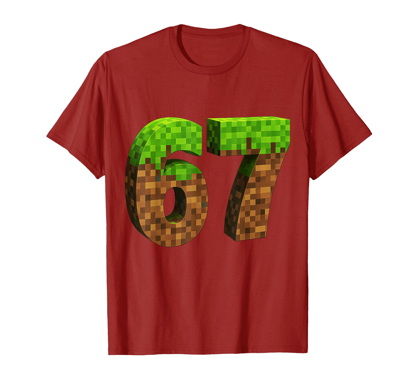 Funny Six Seven 6 7 Meme Gen Alpha Slang Game Pixel 67 Boys T-Shirt